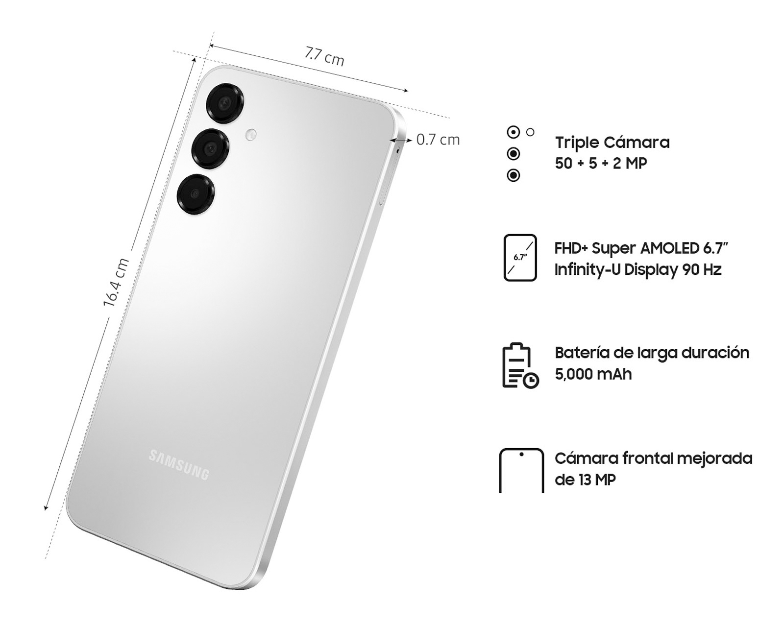 Foto 10 pulgar | Foto 9 | Telcel Samsung Galaxy A16 128 GB Gris