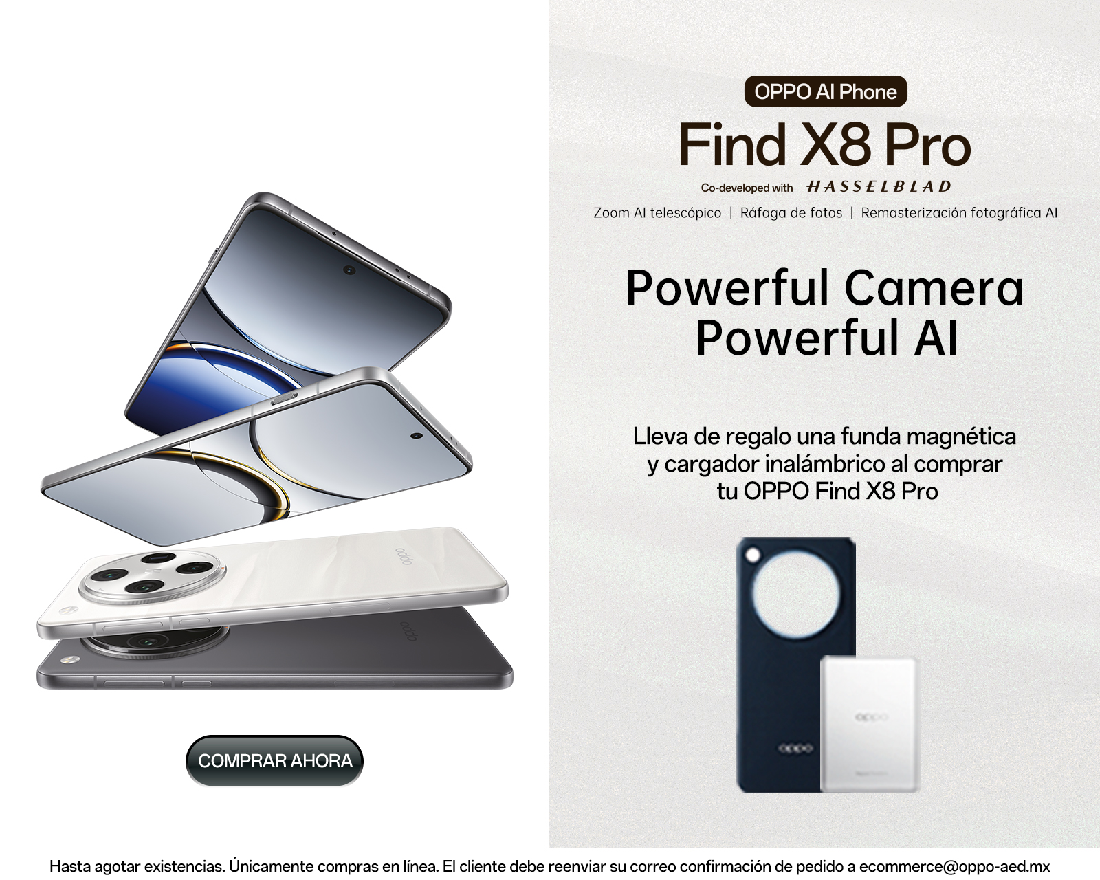 Foto 3 pulgar | Foto 2 | Celular OPPO Liberado Find X8 Pro 512 GB Blanco