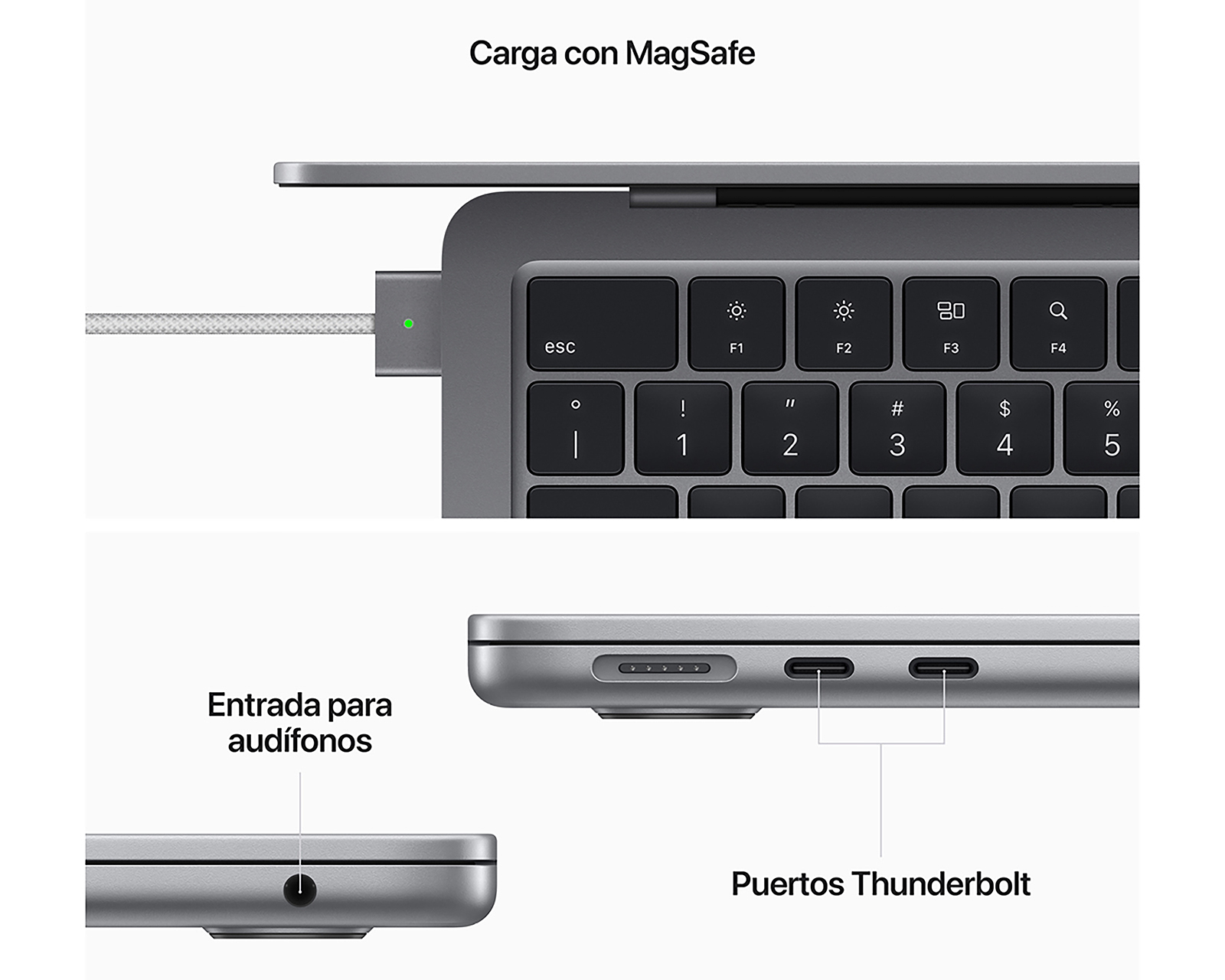 Foto 8 pulgar | Foto 7 | Macbook Air 13 M2 13.6 Pulgadas 16 GB RAM 256 GB SSD 10 GPU Gris Espacial