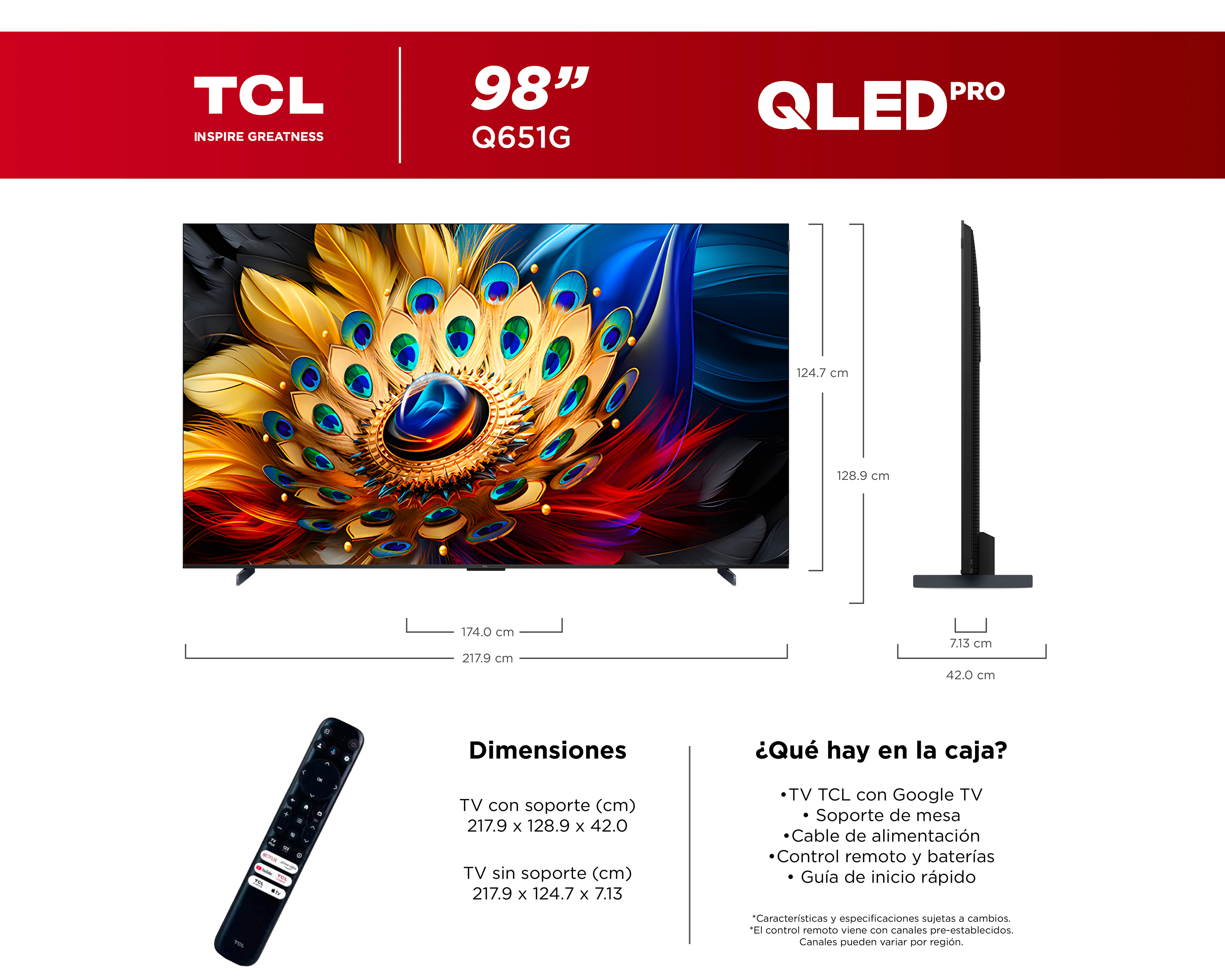 Foto 6 pulgar | Foto 5 | Pantalla Smart TV TCL QLED 98 Pulgadas Ultra HD 4K 98Q651G