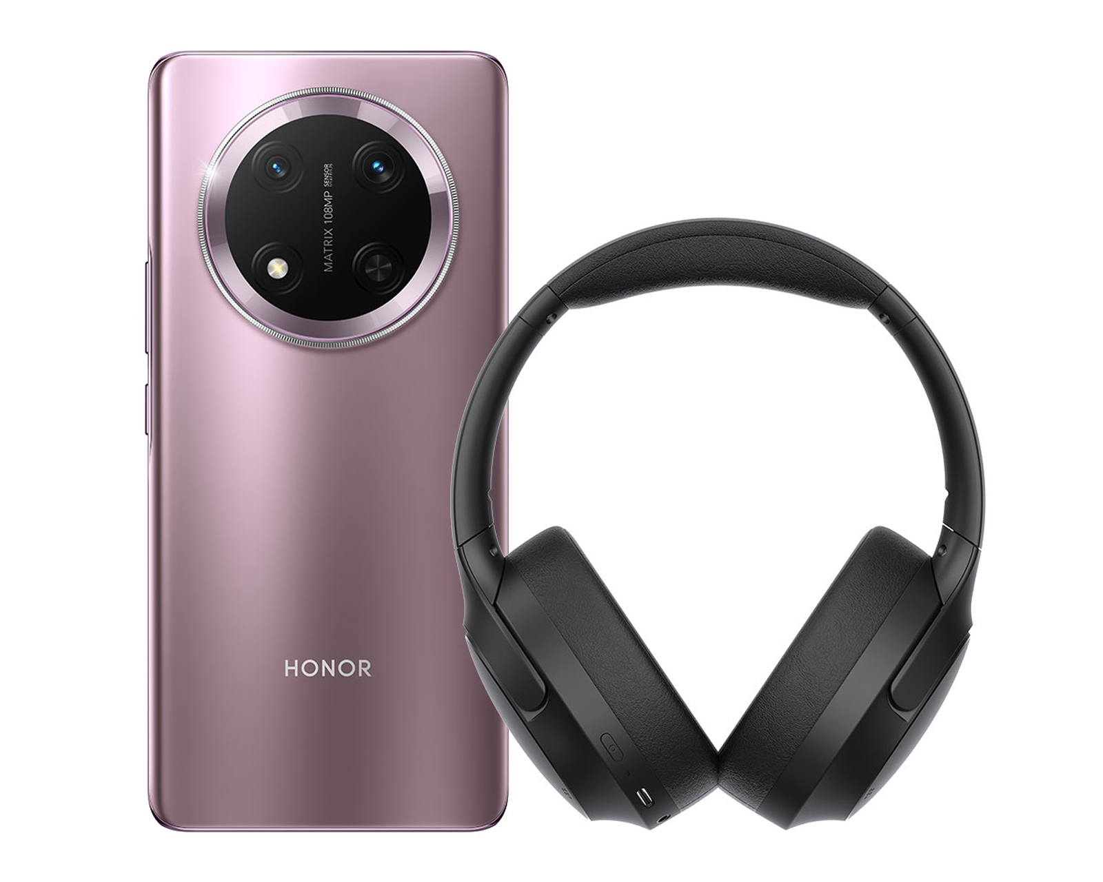 Foto 3 pulgar | Foto 2 | Celular Honor Magic 7 Lite Liberado 512 GB Morado + Audífonos