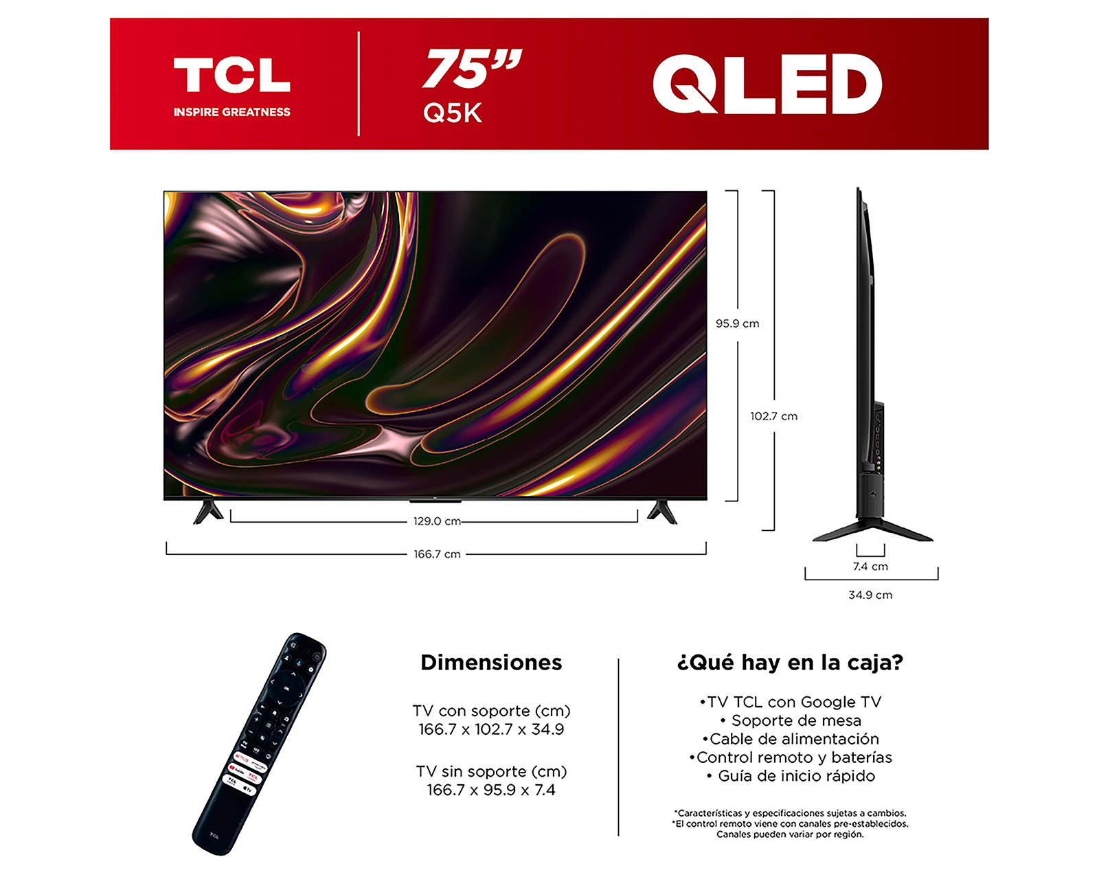 Foto 9 pulgar | Foto 8 | Pantalla Smart TV TCL QLED 75 Pulgadas Ultra HD 4K 75Q5K