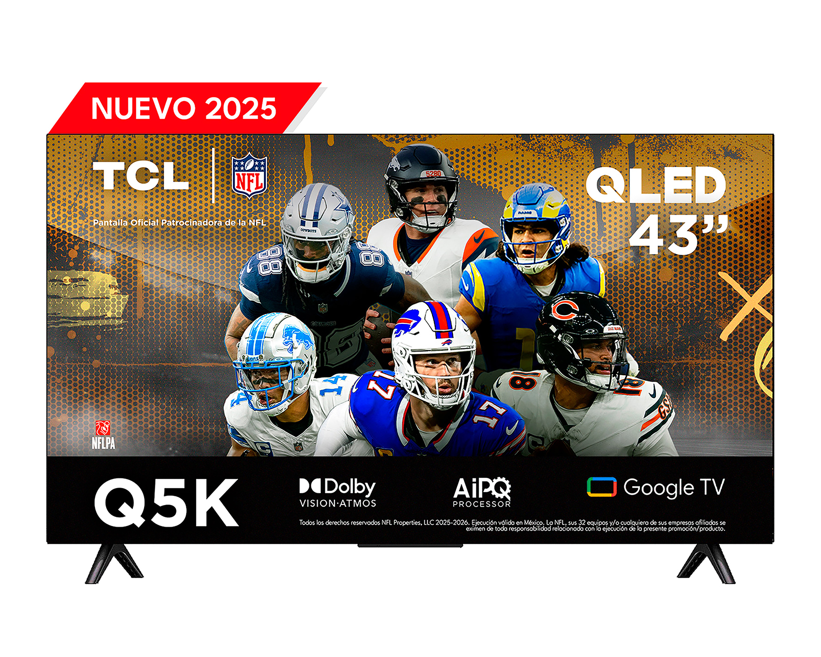 Pantalla Smart TV TCL QLED 43 Pulgadas Ultra HD 4K 43Q5K