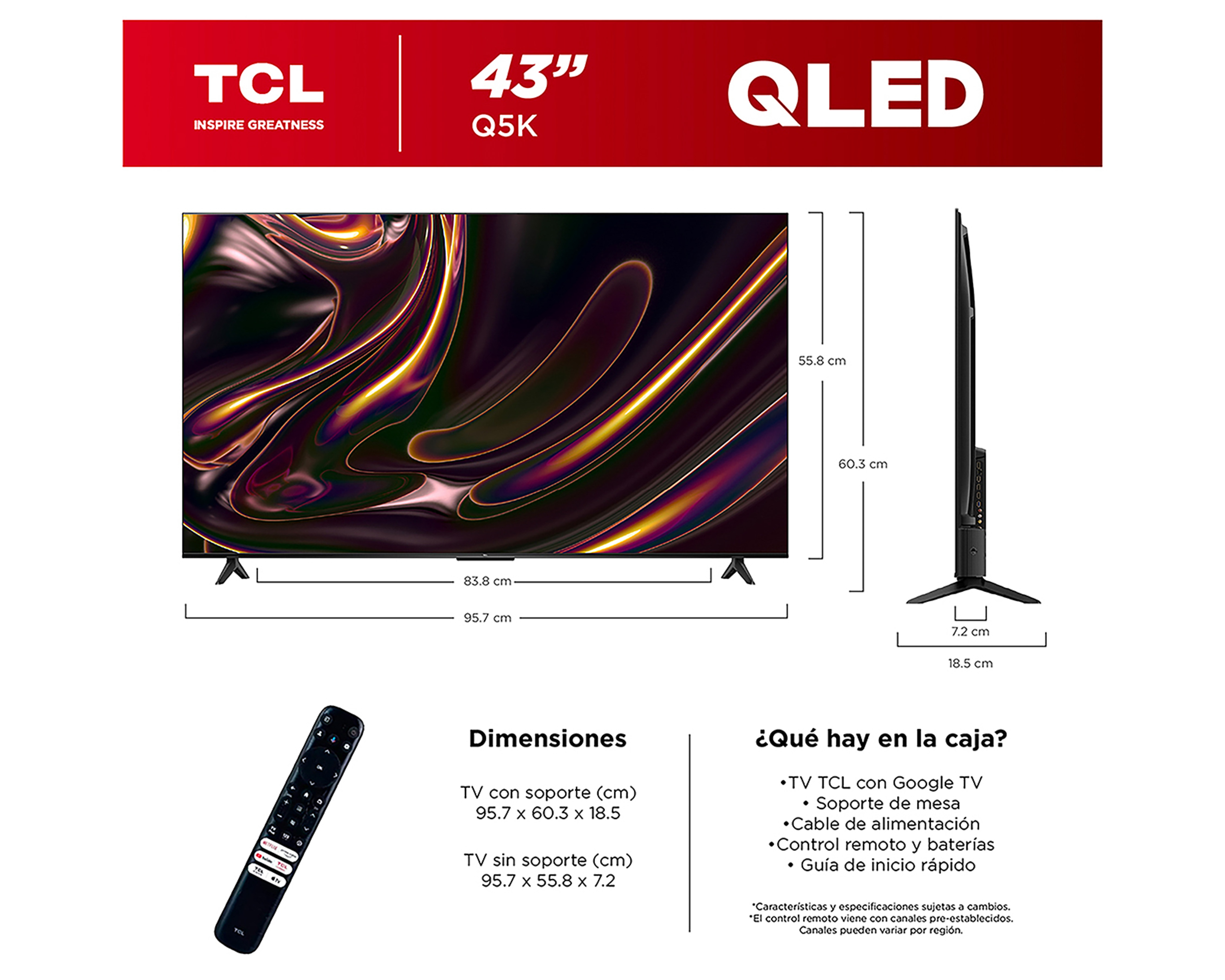 Foto 9 | Foto 9 | Pantalla Smart TV TCL QLED 43 Pulgadas Ultra HD 4K 43Q5K