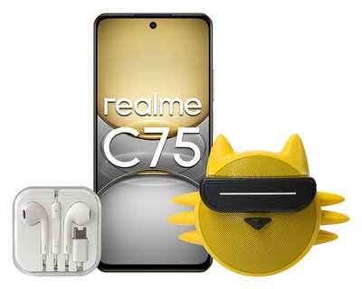 Foto 1 | Foto 1 | Telcel Realme C75 256 GB Dorado + Audífonos y Bocina