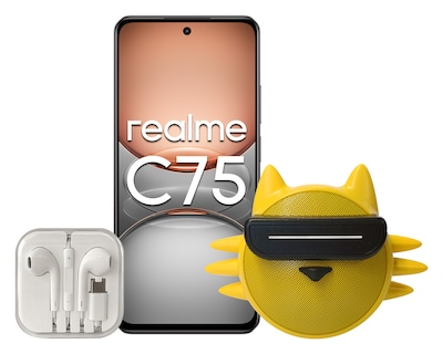 Foto 1 | Foto 1 | Telcel Realme C75 256 GB Negro + Bocina Bluetooth + Audífonos