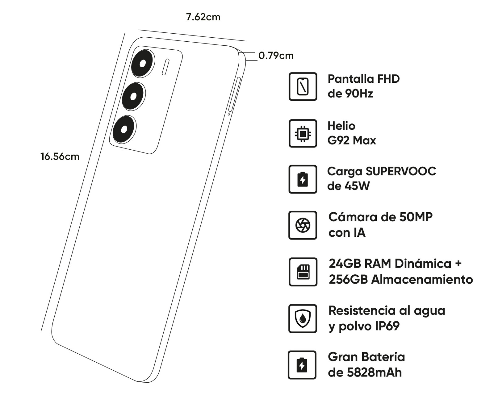 Foto 9 | Foto 9 | Telcel Realme C75 256 GB Negro + Bocina Bluetooth + Audífonos