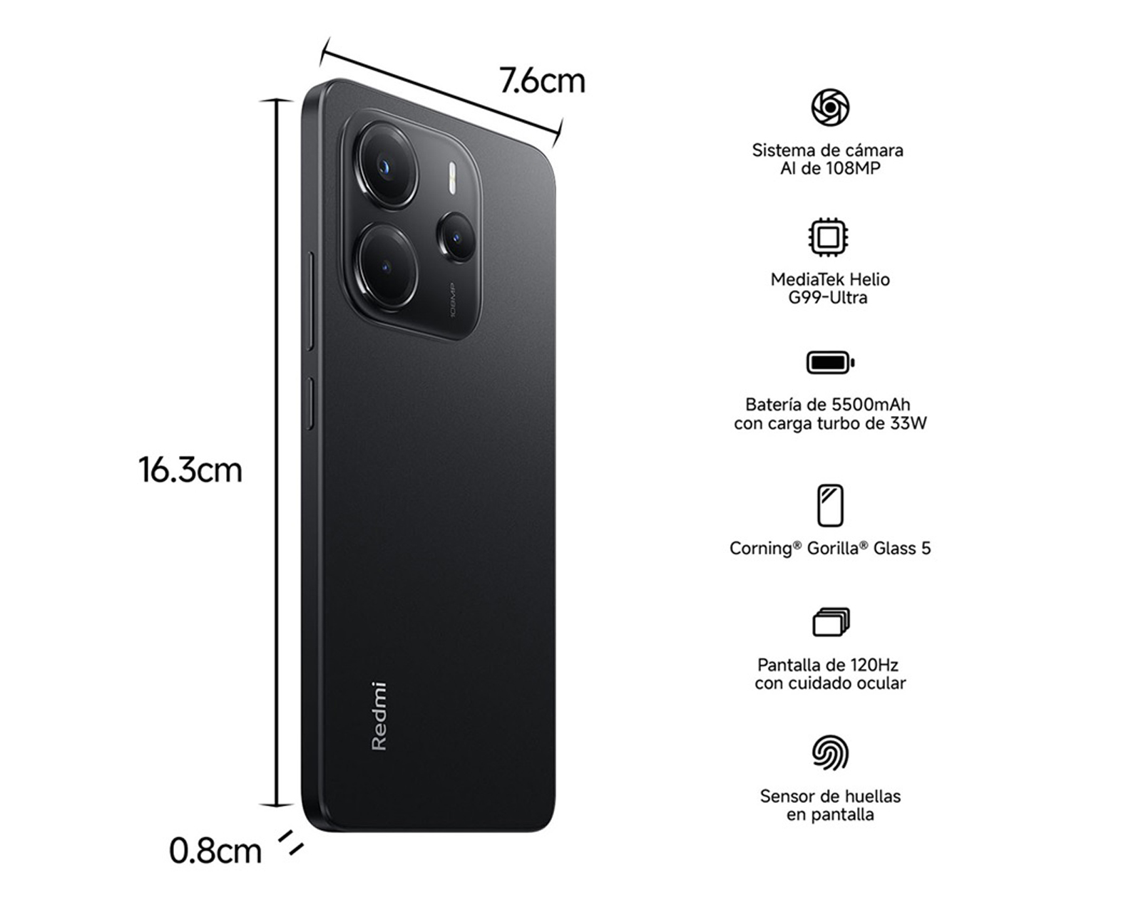 Foto 7 pulgar | Foto 6 | AT&T Xiaomi Redmi Note 14 256 GB Negro