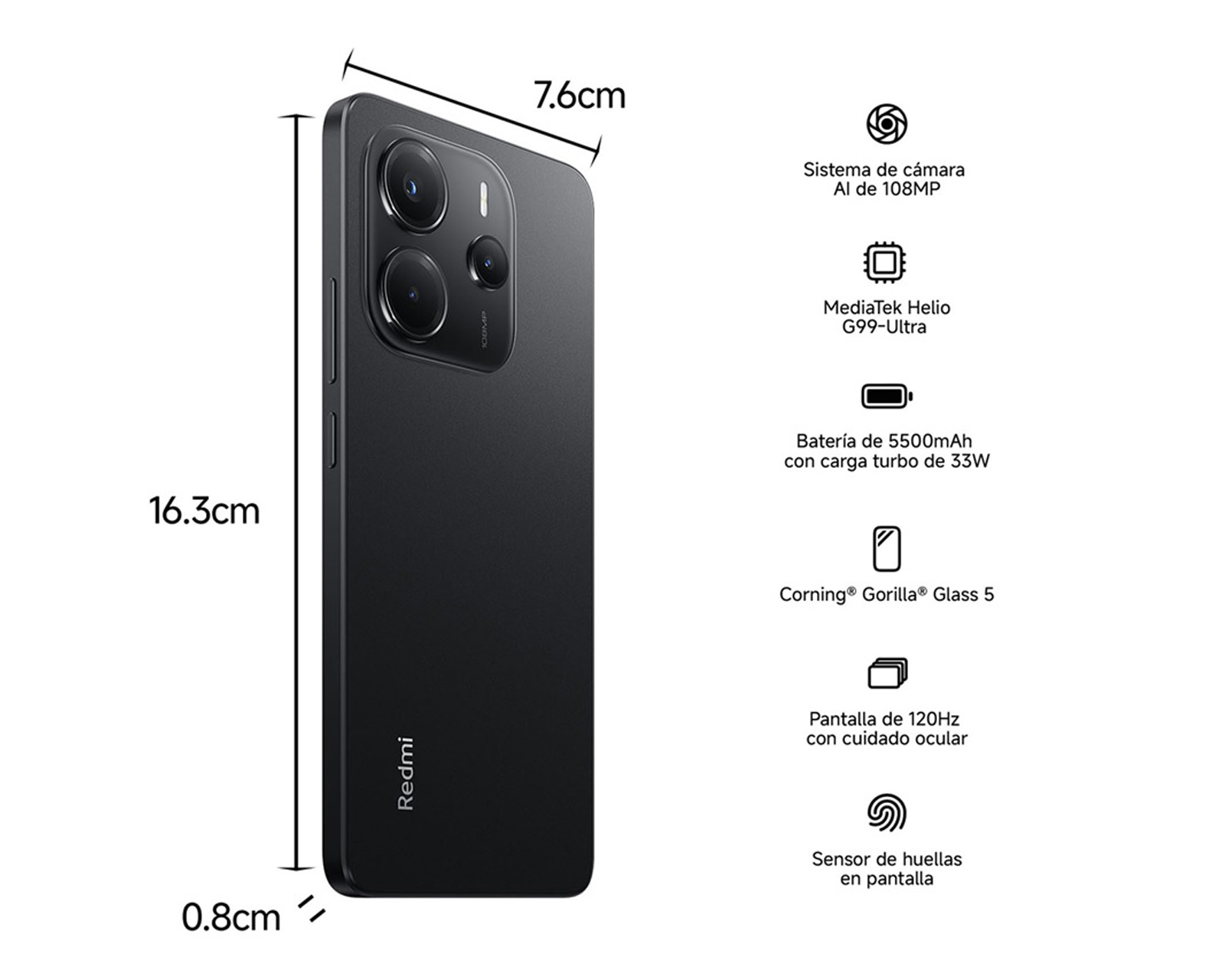 Foto 7 pulgar | Foto 6 | Movistar Xiaomi Redmi Note 14 256 GB Negro