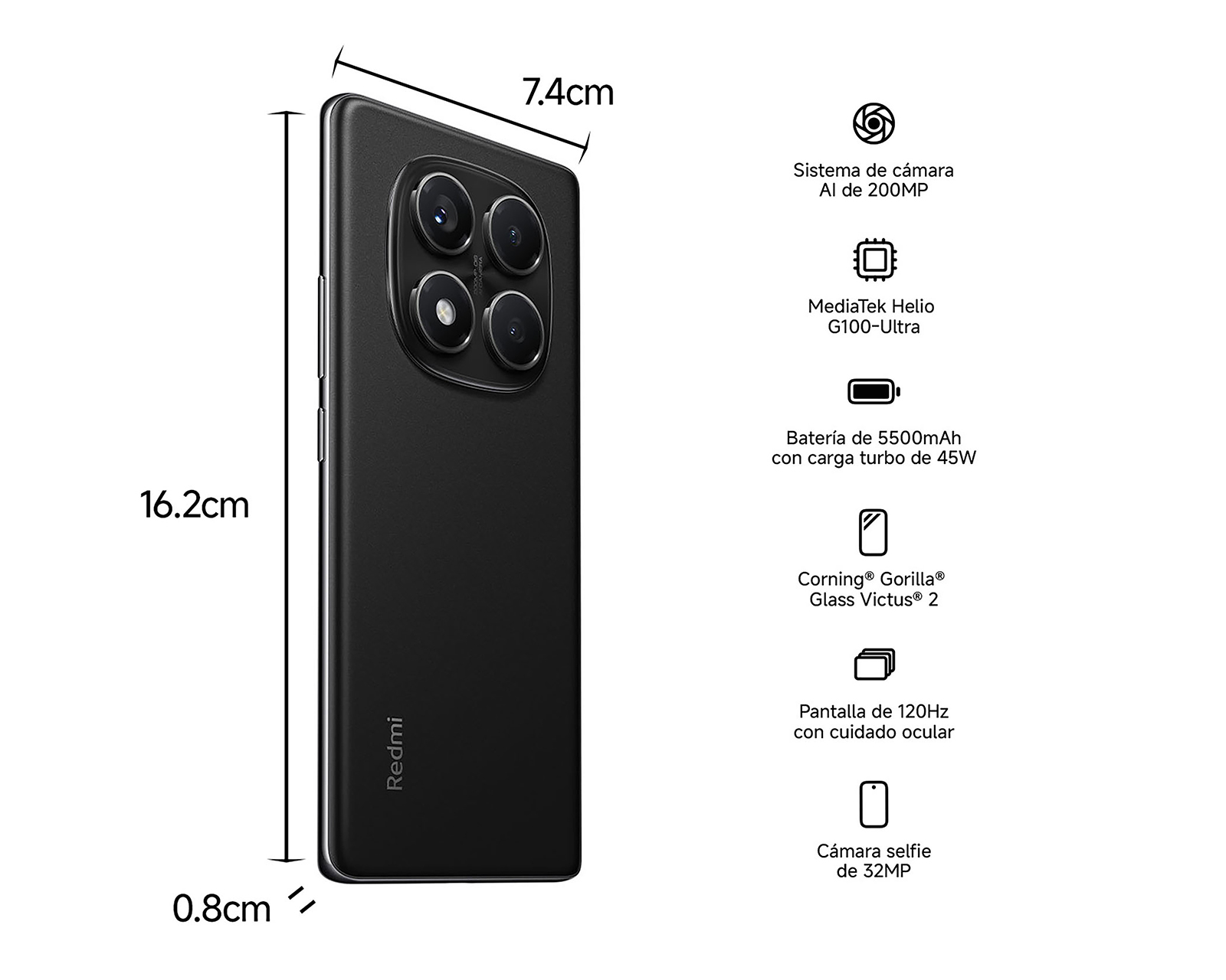 Foto 7 pulgar | Foto 6 | Movistar Xiaomi Redmi Note 14 Pro 256 GB Negro