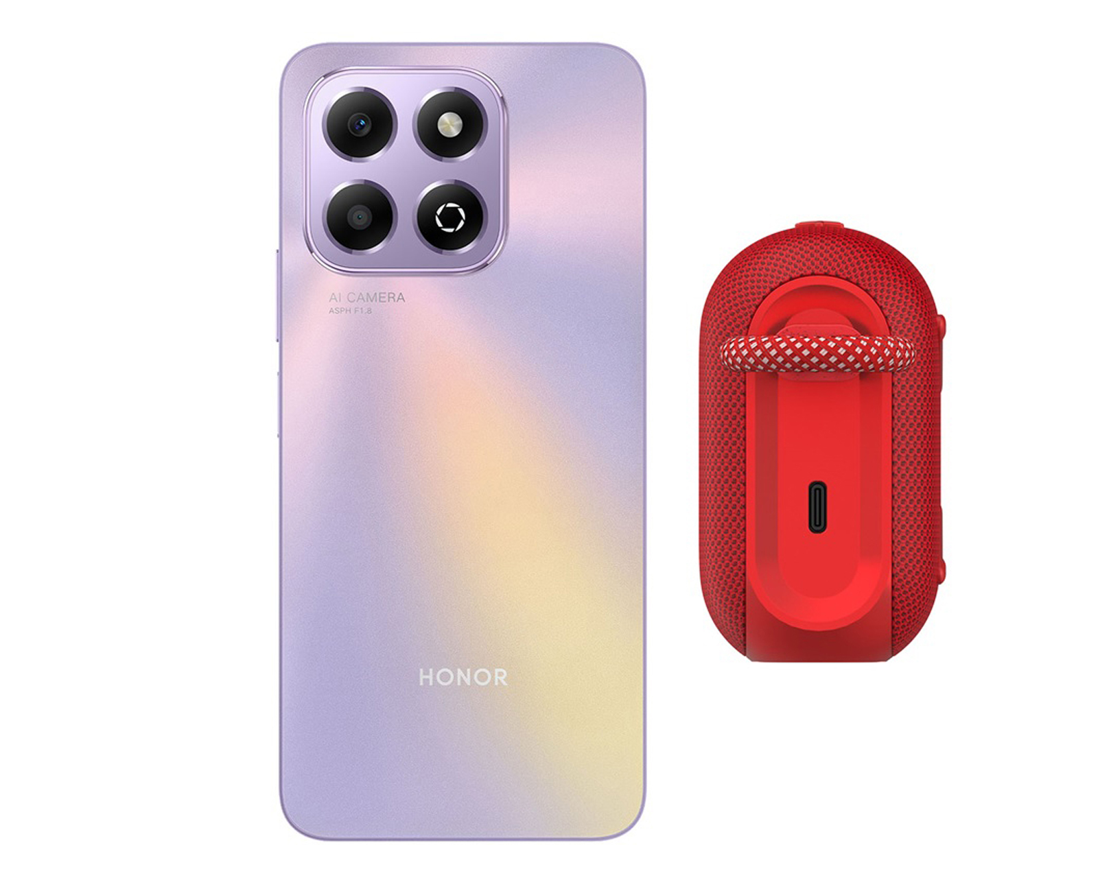Foto 3 pulgar | Foto 2 | Movistar Honor X6B 256 GB Morado + Bocina