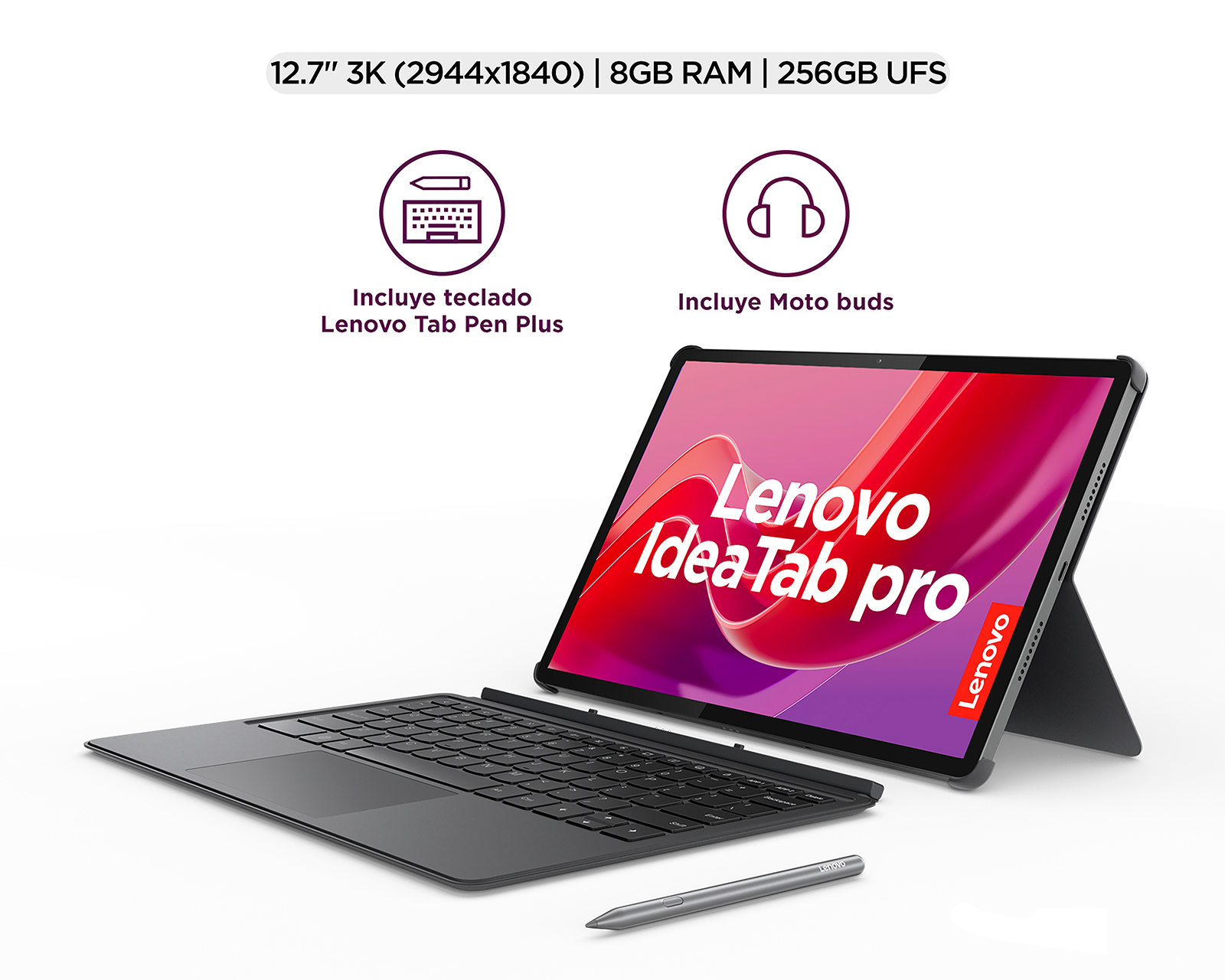 Foto 3 pulgar | Foto 2 | Tablet Lenovo Idea Tab Pro 12.7 Pulgadas 256 GB RAM 8 GB
