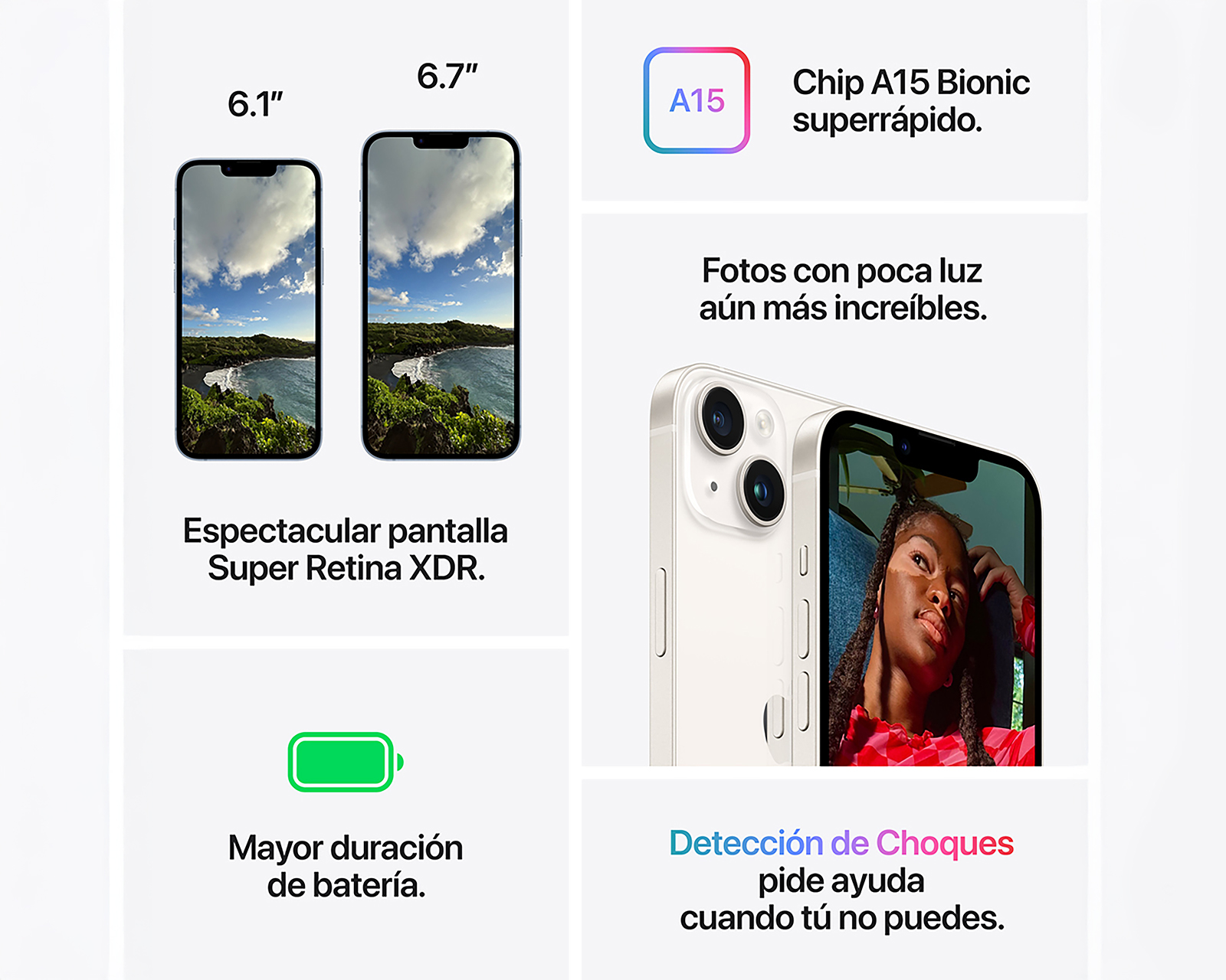 Foto 10 pulgar | Foto 8 | Telcel Apple iPhone 14 128 GB Blanco Estelar