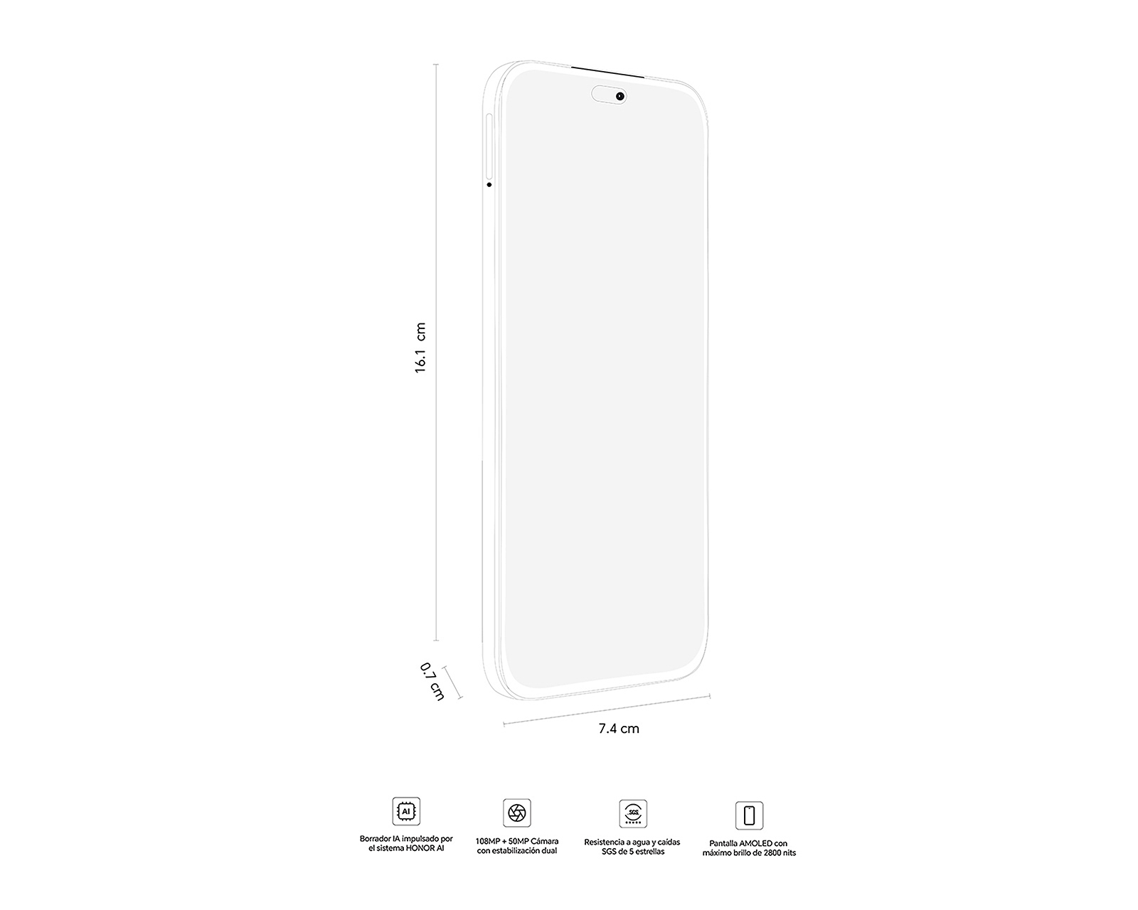 Foto 6 | Foto 6 | Movistar Honor X8C 256 GB Morado + Honor Choice Earbuds X7i