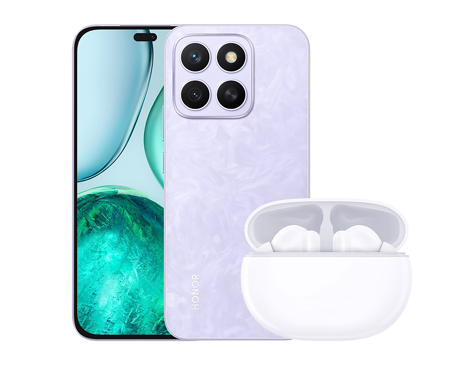 AT&T/Unefon Honor X8C 256 GB Morado + Audífonos