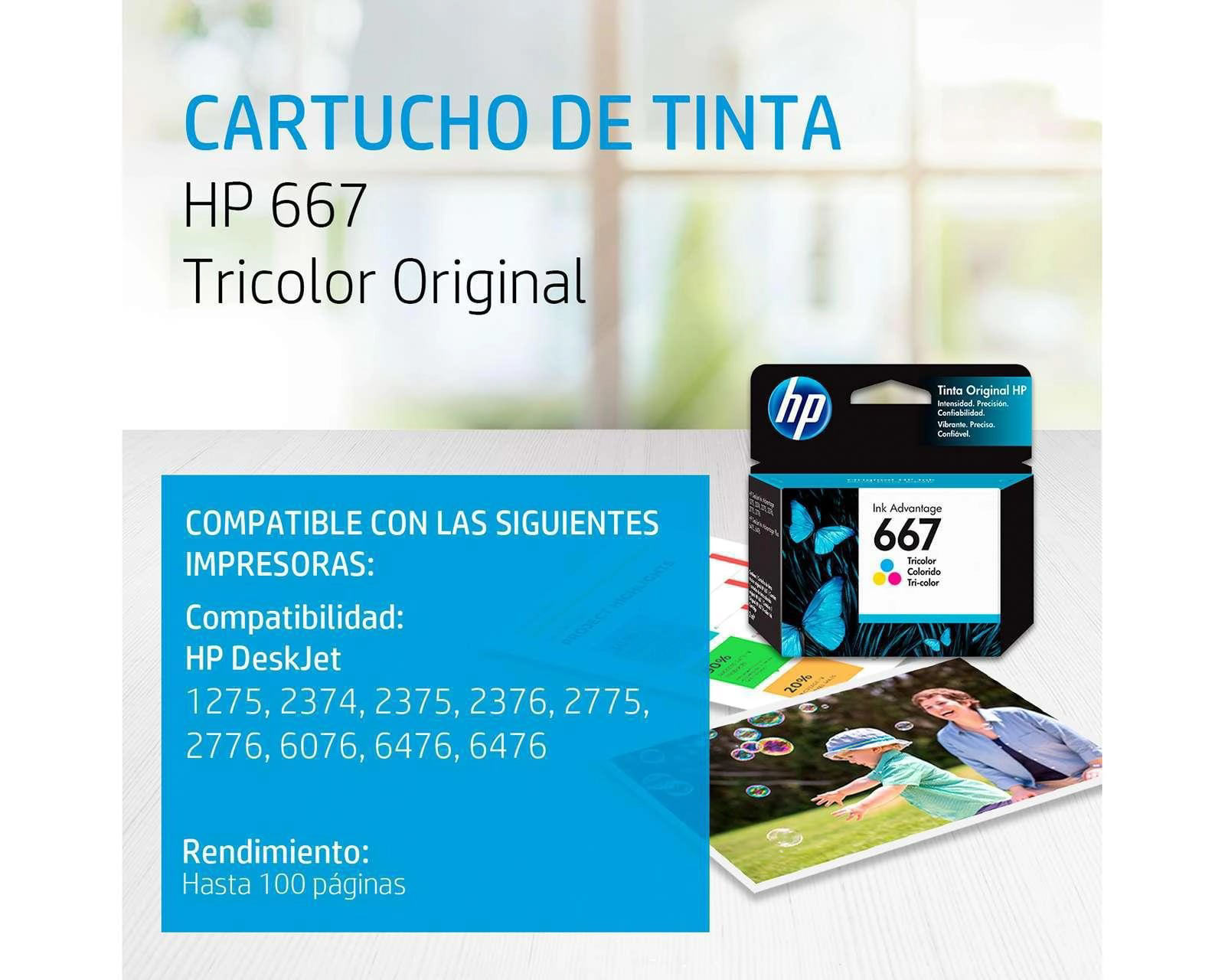 Foto 2 | Foto 2 | Cartucho de Tinta HP 667 Tricolor Original 3YM78AL