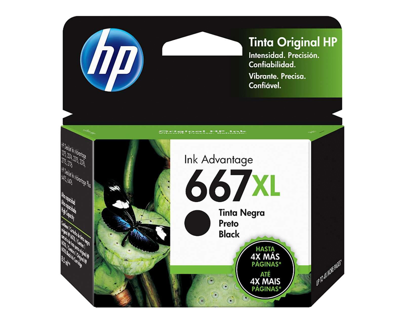 Cartucho de Tinta Original HP 667XL Negro