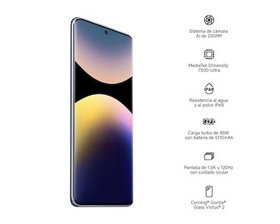 Foto 8 | Foto 8 | AT&T Xiaomi Redmi Note 14 Pro 5G 256 GB Morado + Audífonos