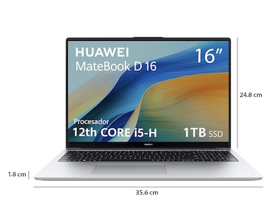 Foto 2 | Foto 10 | Laptop Huawei MateBook D16 16 Pulgadas Windows 11 Intel Core i5 16 GB RAM 1 TB SSD Plateado