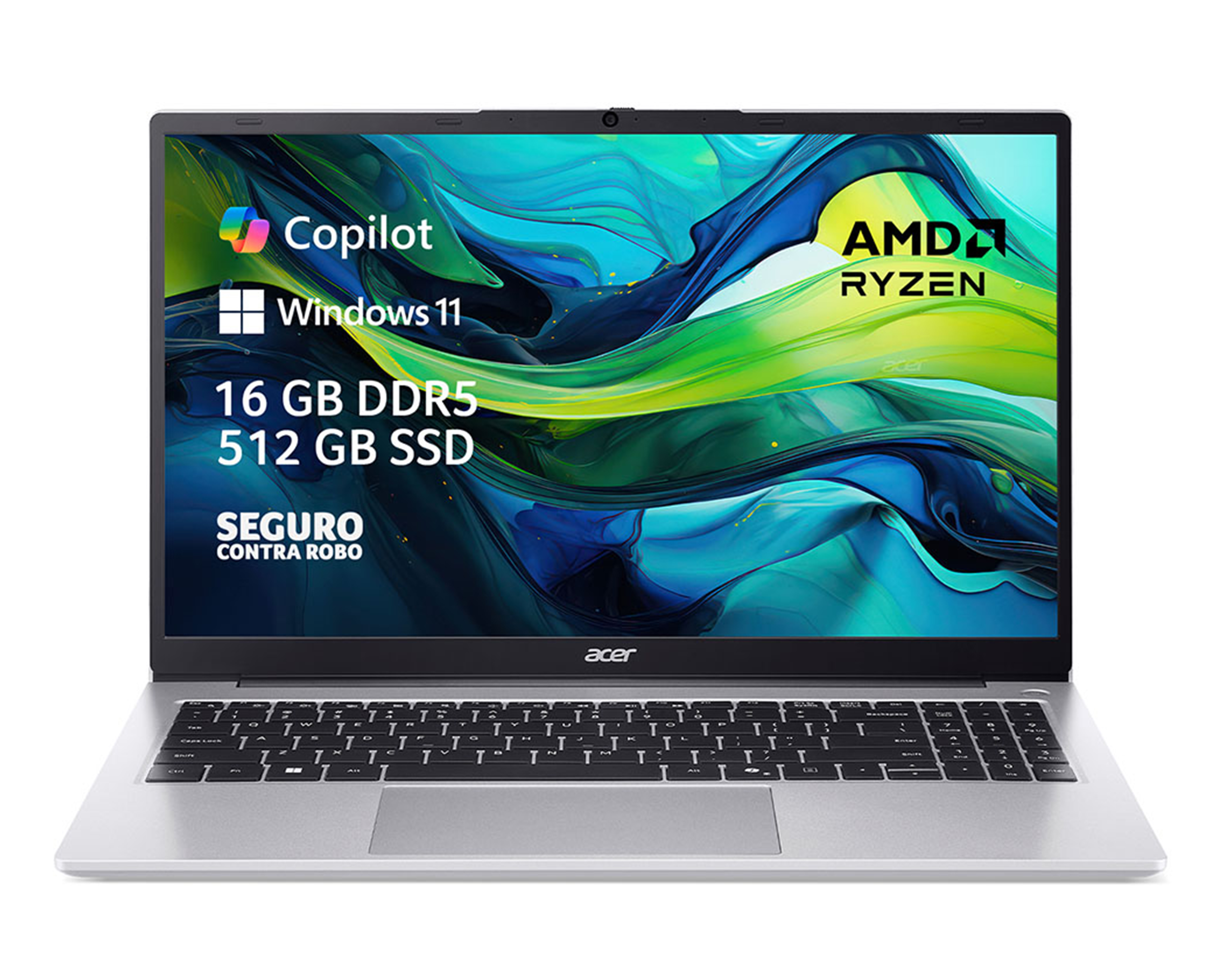 Laptop Acer Aspire Lite AL15-41P-R03U 15.6 Pulgadas Windows Home 11 AMD Ryzen 7 AMD Radeon 16 GB RAM 512 GB SSD Plateada