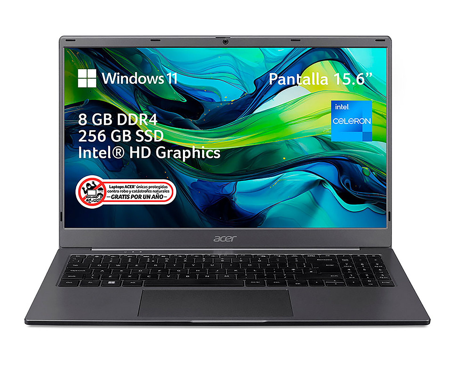 Foto 3 pulgar | Foto 2 | Laptop Acer Aspire Lite 15 AL15-31P-C2MZ 15.6 Pulgadas Windows 11 Home Intel Celeron 8 GB RAM 256 GB Gris