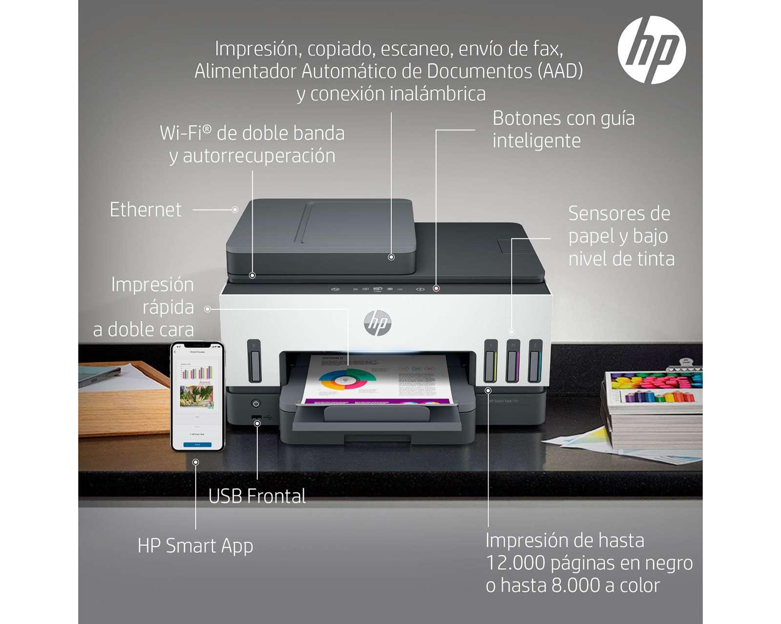 Foto 7 pulgar | Foto 6 | Multifuncional HP de Inyección Térmica Smart Tank 790 (4WF66A)