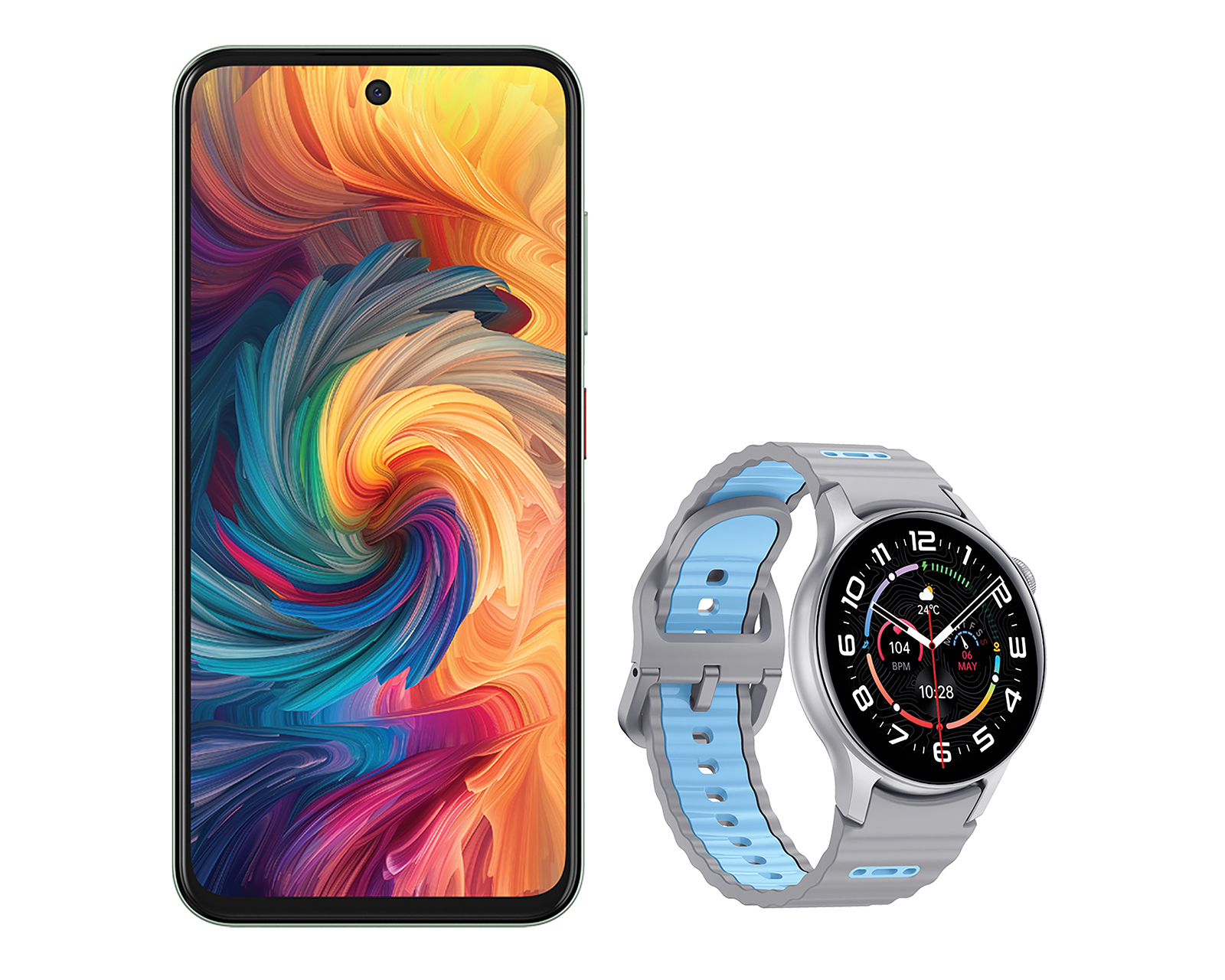 Foto 3 pulgar | Foto 2 | Telcel ZTE Axon 70 256 GB Verde + Smartwatch