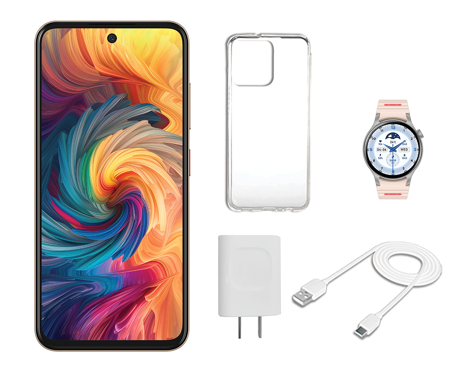 Foto 7 pulgar | Foto 6 | Telcel ZTE Axon 70 256 GB Dorado + Smartwatch