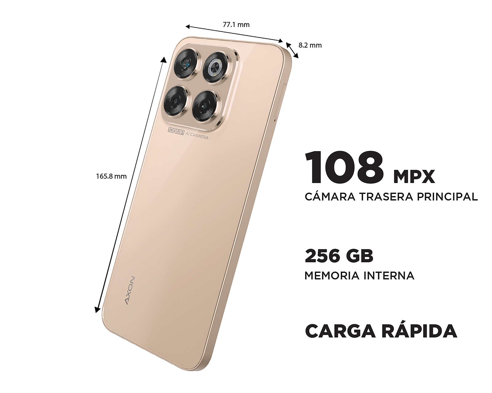 Foto 9 pulgar | Foto 8 | Telcel ZTE Axon 70 256 GB Dorado + Smartwatch
