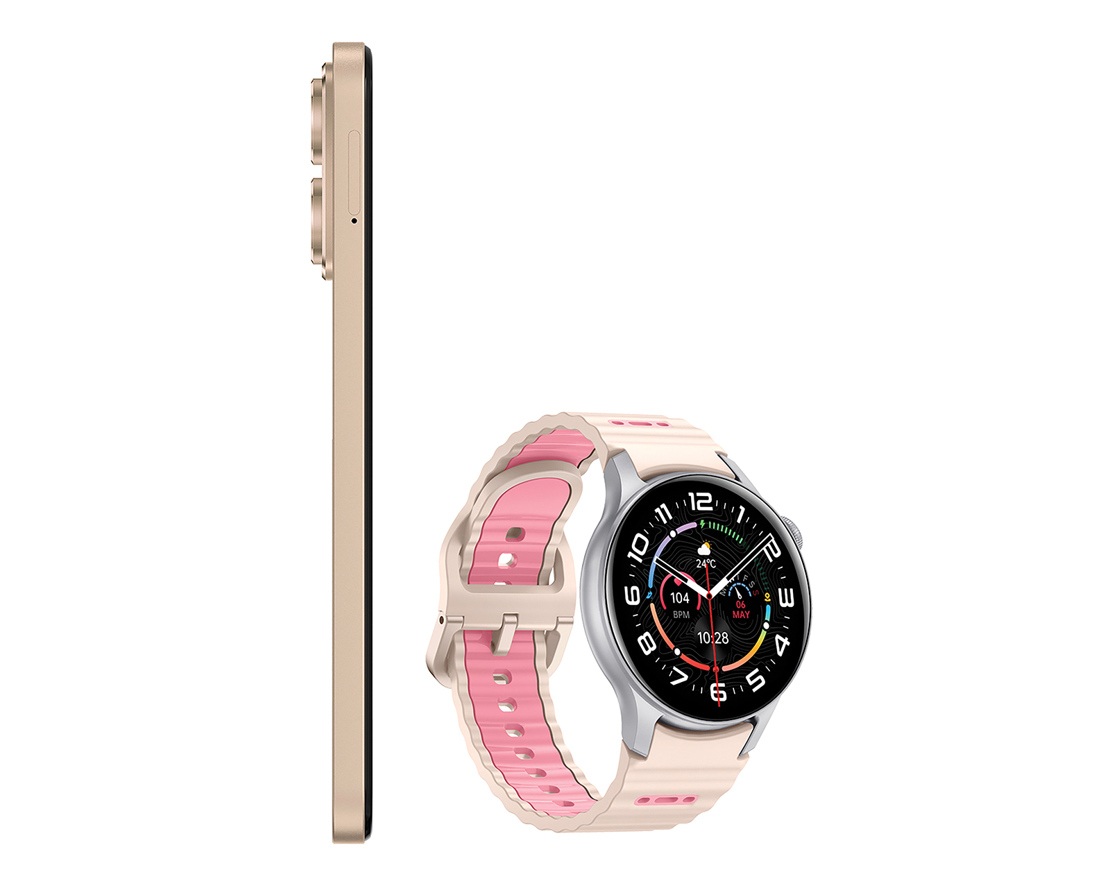 Foto 6 pulgar | Foto 5 | Telcel ZTE Axon 70 256 GB Dorado + Smartwatch