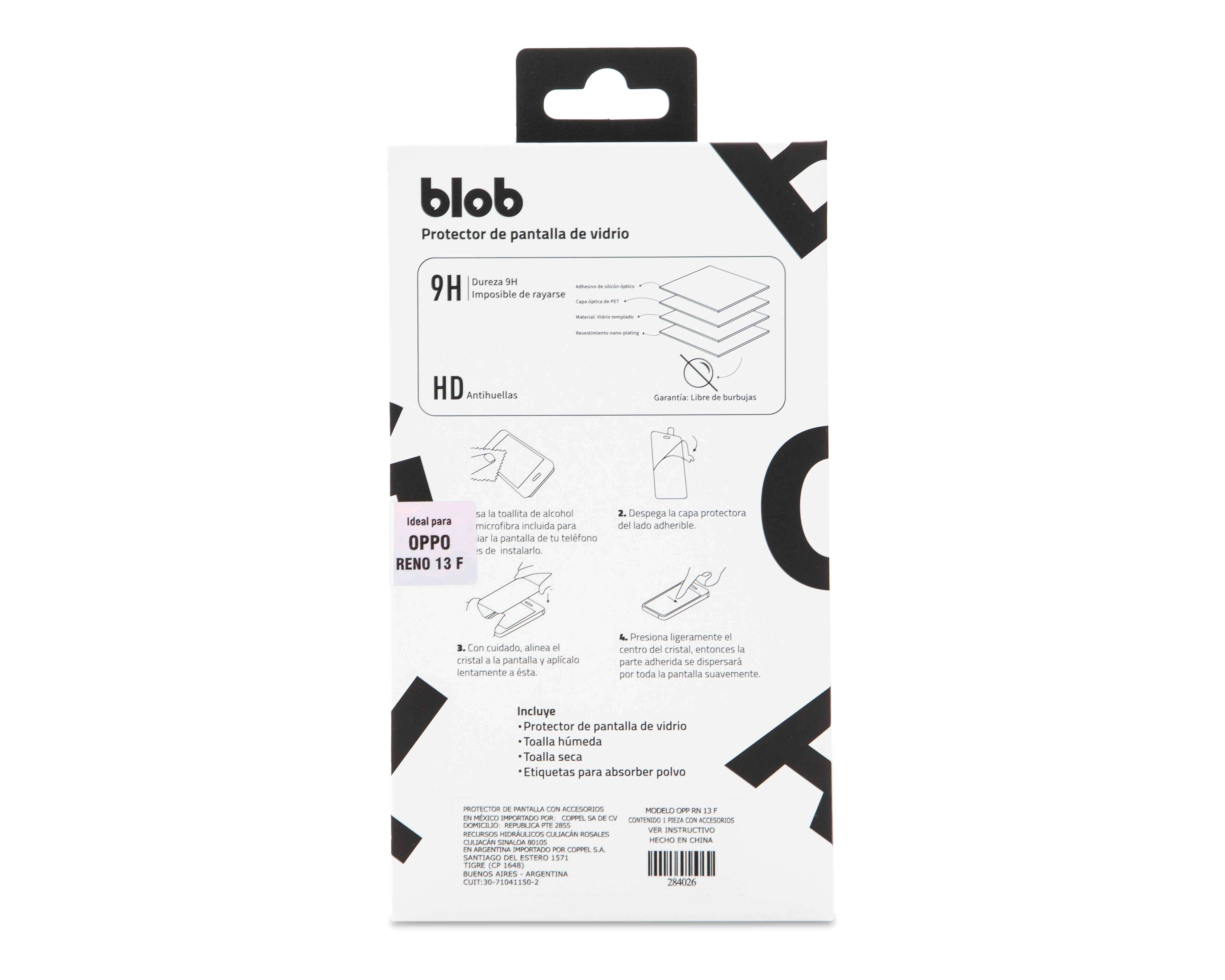 Foto 2 | Foto 2 | Protector de Vidrio Templado Blob para OPPO Reno 13 F