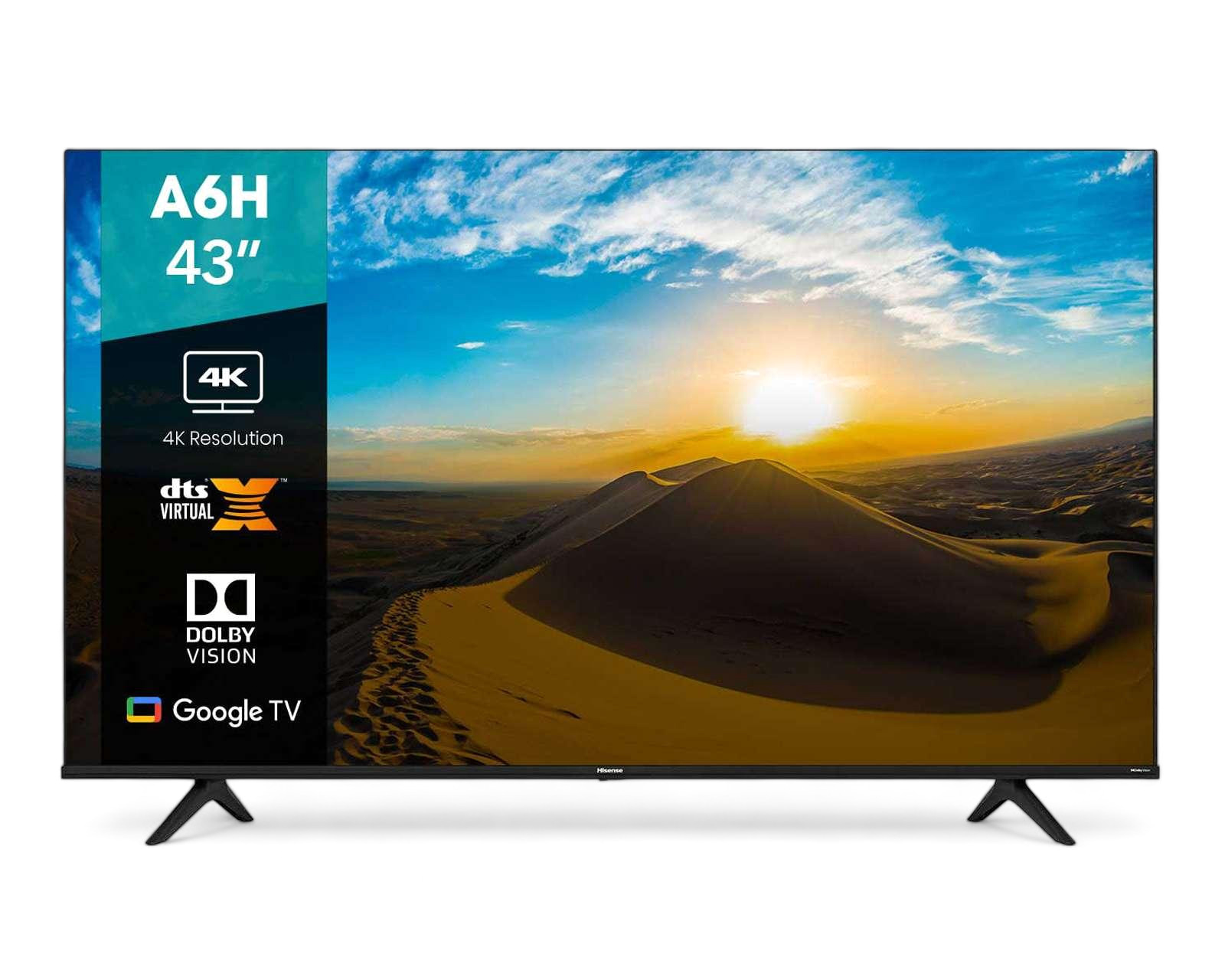 Pantalla LED Hisense 43 Pulgadas Ultra HD 4K Smart TV 43A6H