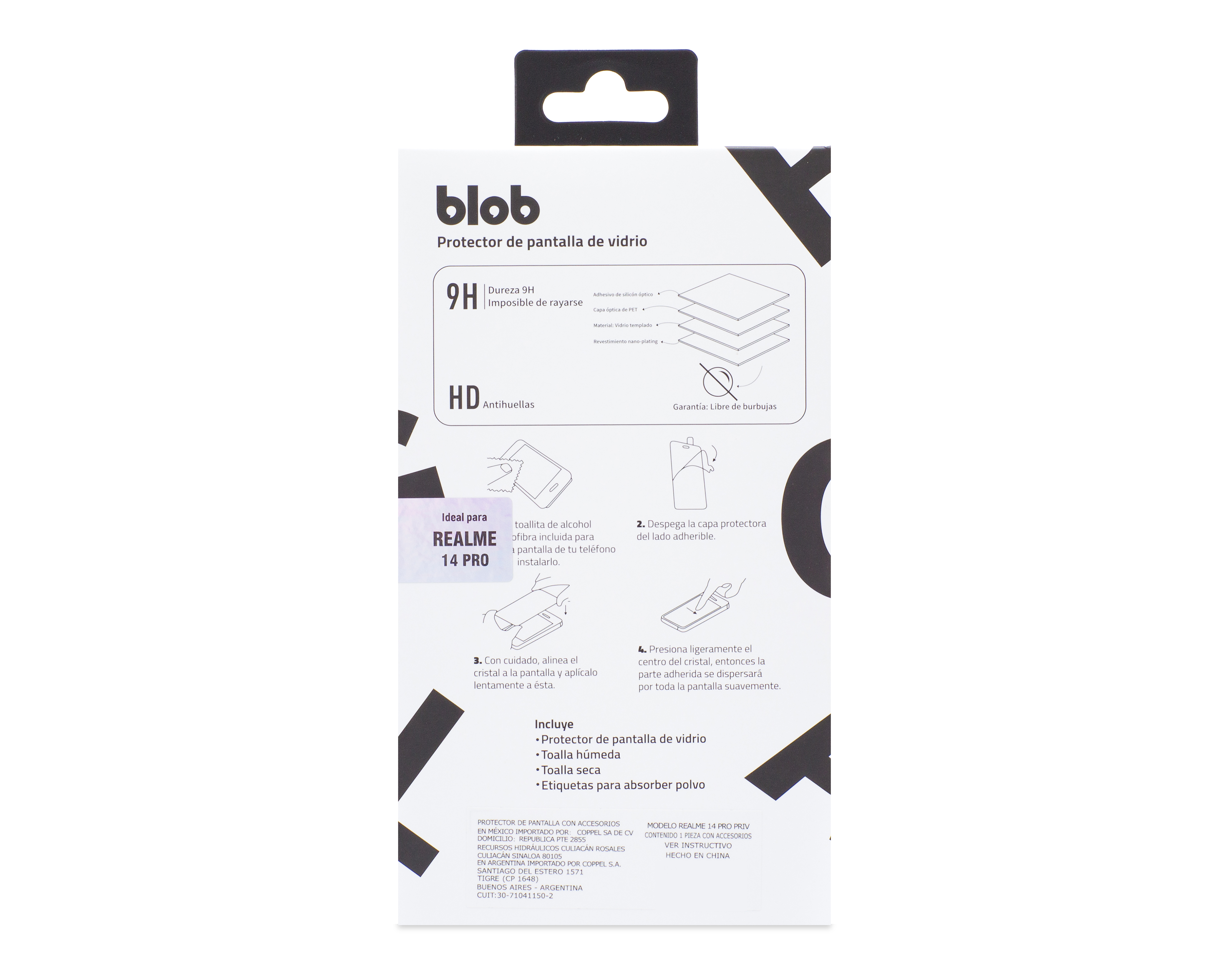 Foto 2 | Foto 2 | Protector de Pantalla de Vidrio Templado Blob para Realme 14 Pro