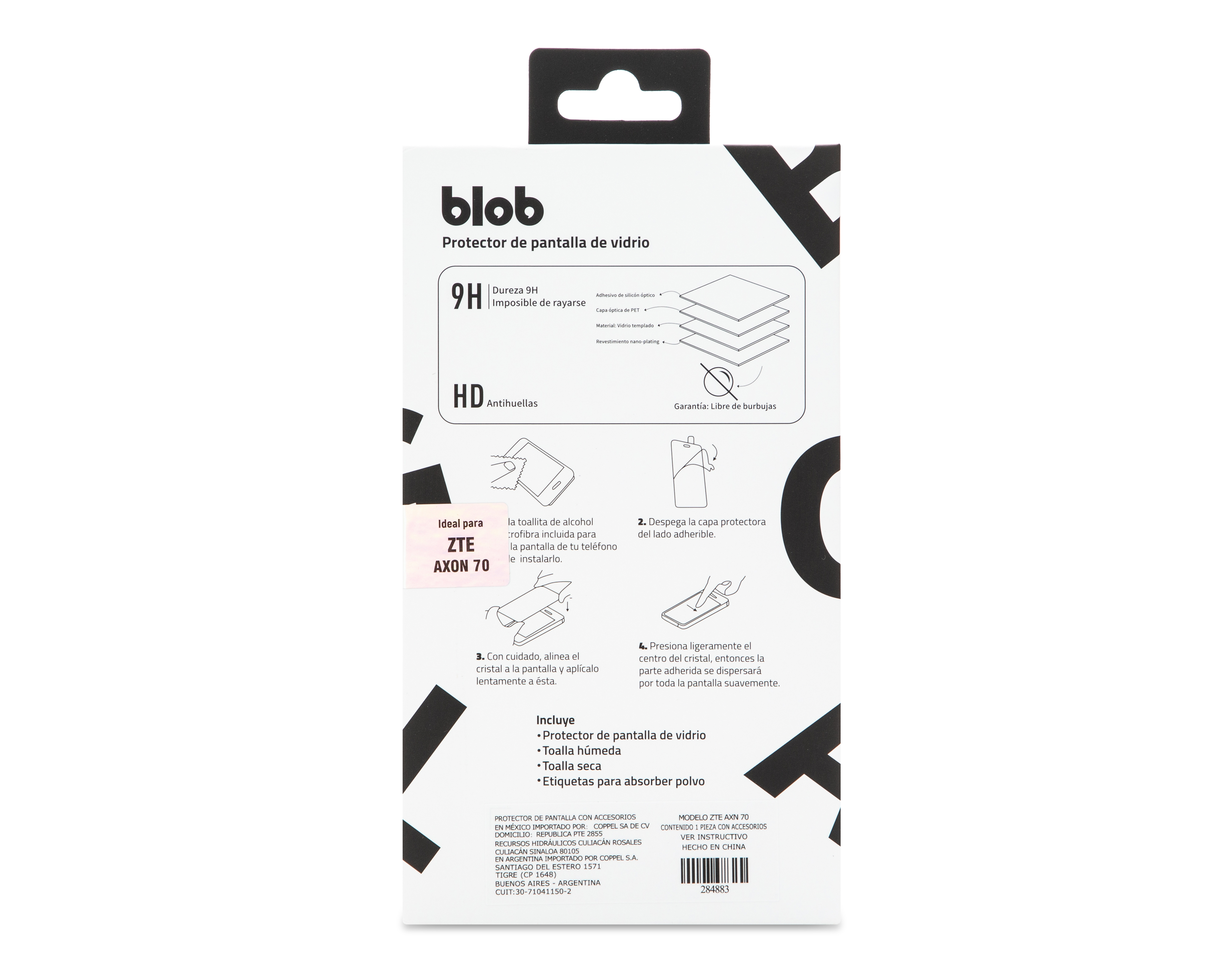 Foto 2 | Foto 2 | Protector de Vidrio Templado Blob para ZTE Axon 70