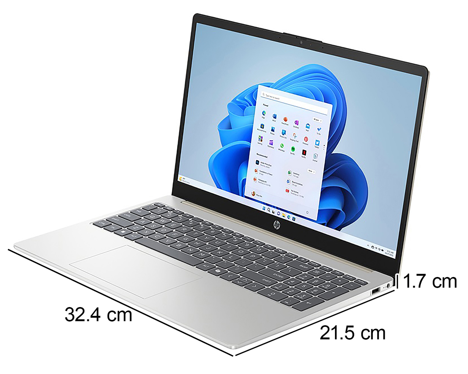 Foto 6 | Foto 6 | Laptop HP 15-FD0236LA 15.6 Pulgadas Windows 11 Intel Core i3 8 GB RAM 512 GB SSD Dorada