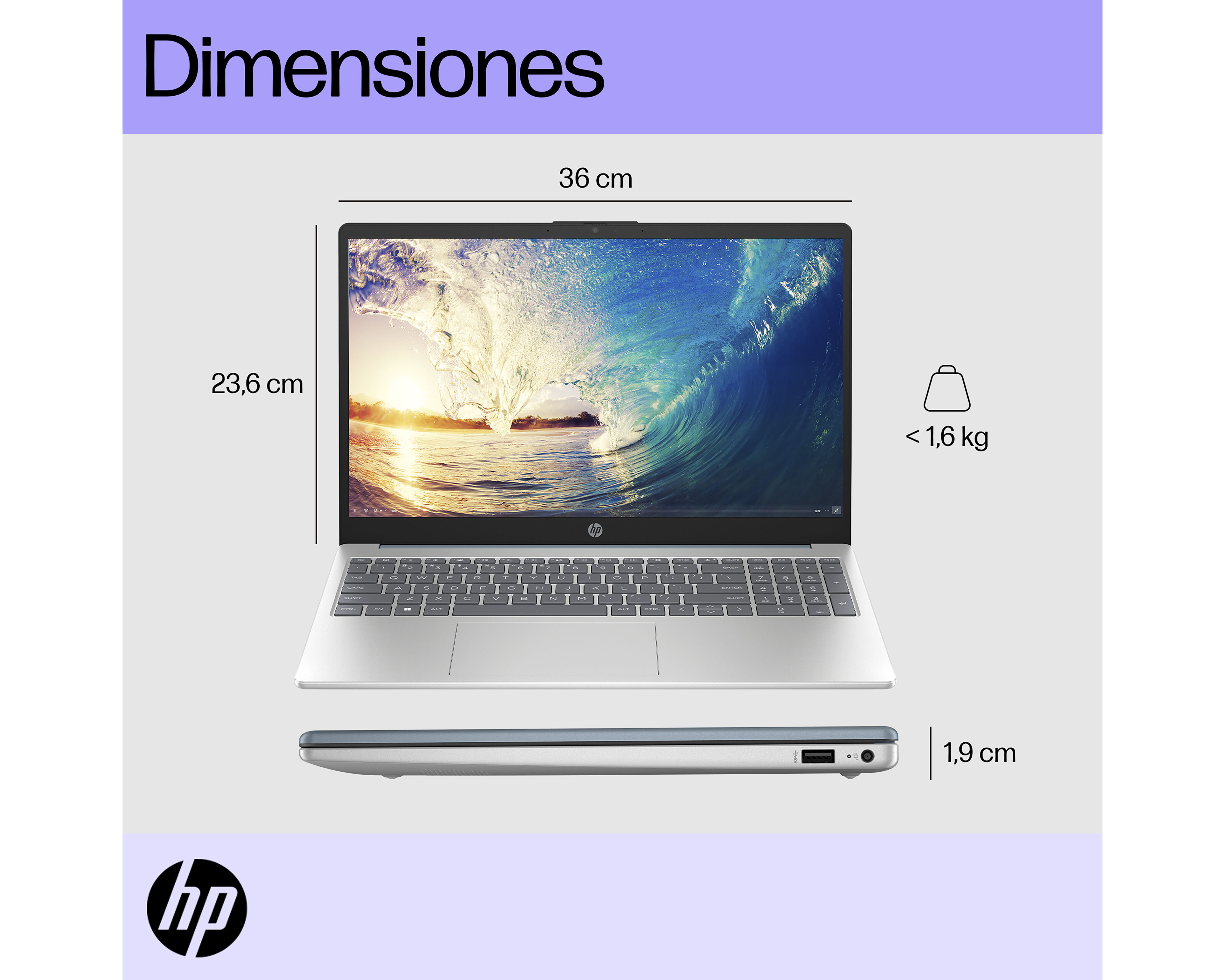 Foto 10 | Foto 10 | Laptop HP 15-FD0211LA 15.6 Pulgadas Windows 11 Home Intel N200 8 GB RAM 512 GB SSD Azul