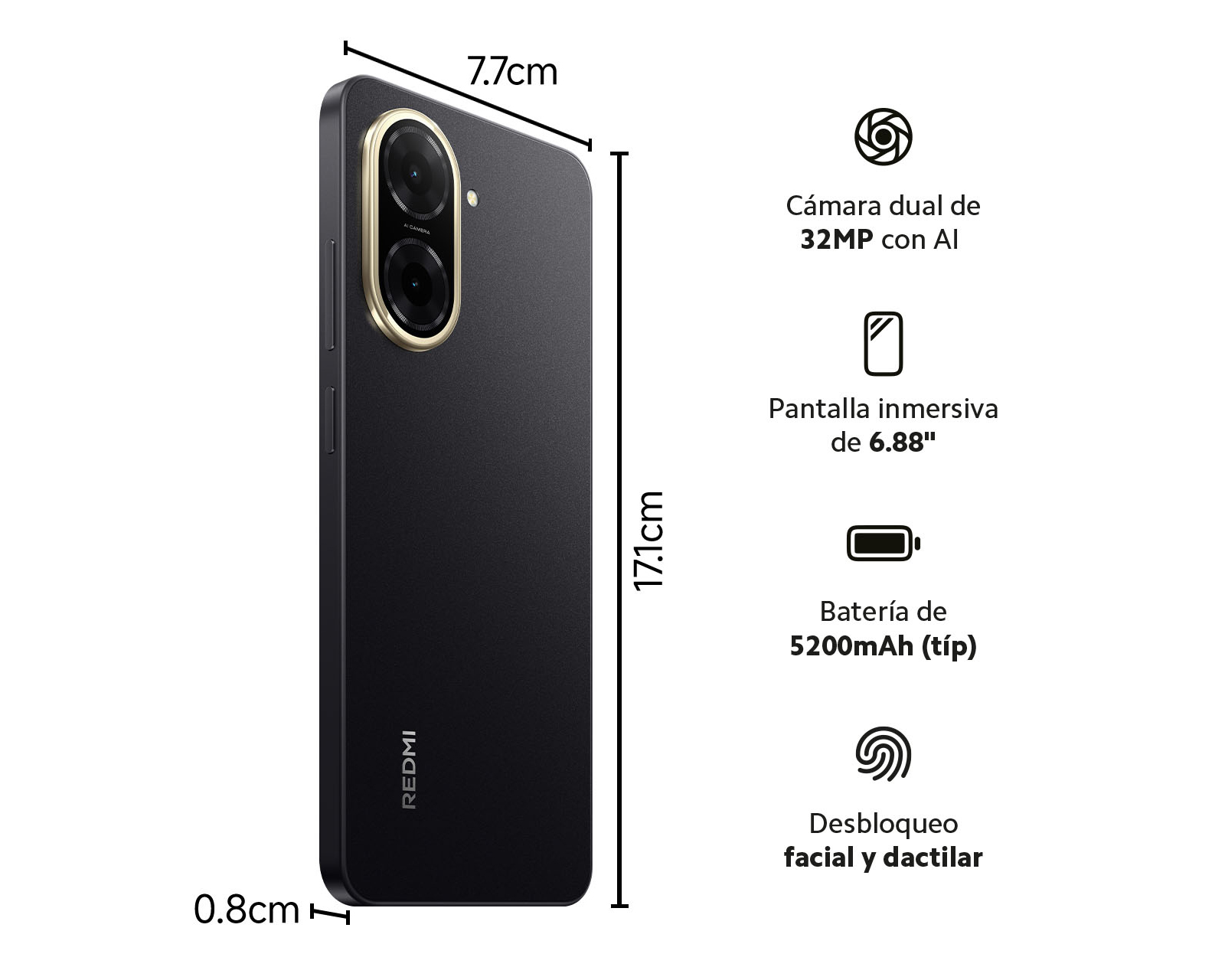 Foto 10 | Foto 10 | Celular Xiaomi Redmi A5 Liberado 64 GB Negro