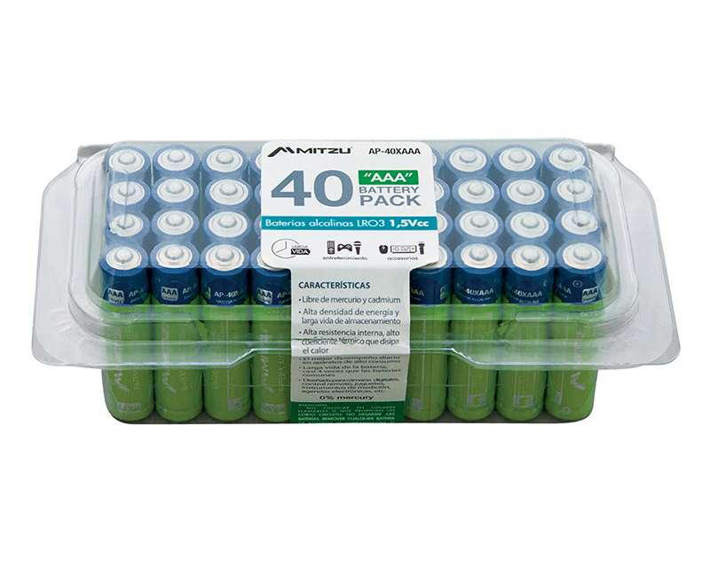 Foto 5 | Foto 5 | Baterías Alcalinas Mitzu AAA (40 Piezas)
