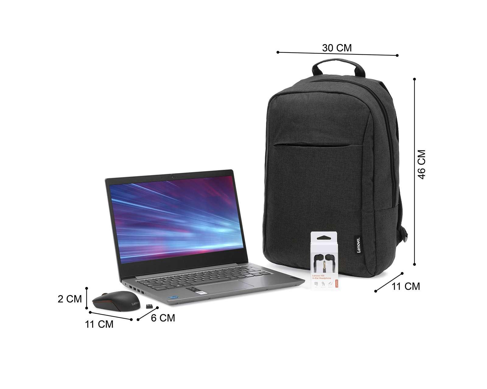 Foto 9 | Foto 9 | Laptop Lenovo IP 3 14ITL05 I3 14" Intel Core i3 8 GB RAM 256 GB SSD Gris + Mochila, Mouse y Audífonos