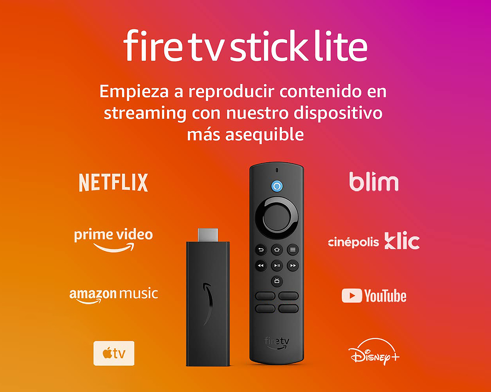 Foto 5 pulgar | Foto 4 | Reproductor Streaming Amazon Fire TV Lite Full HD