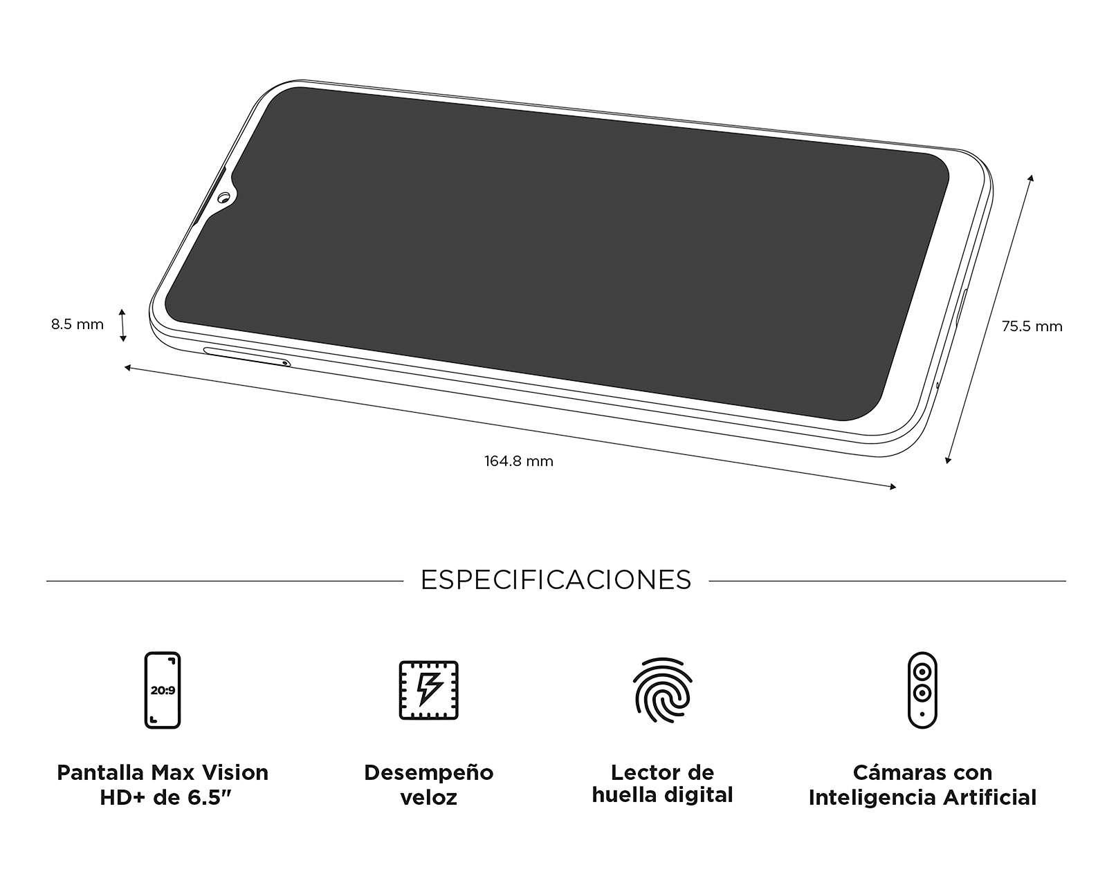 Foto 9 pulgar | Foto 8 | Celular Motorola Liberado Moto E20 32 GB Negro