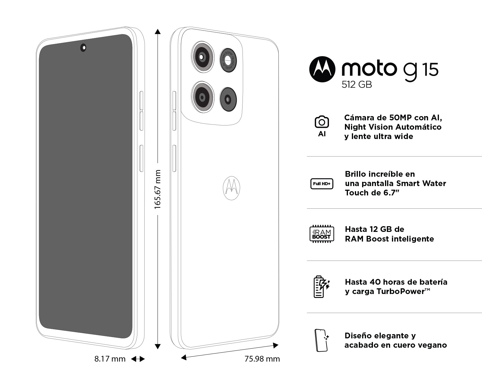 Foto 11 pulgar | Foto 10 | Celular Motorola Moto G15 Liberado 512 GB Celeste