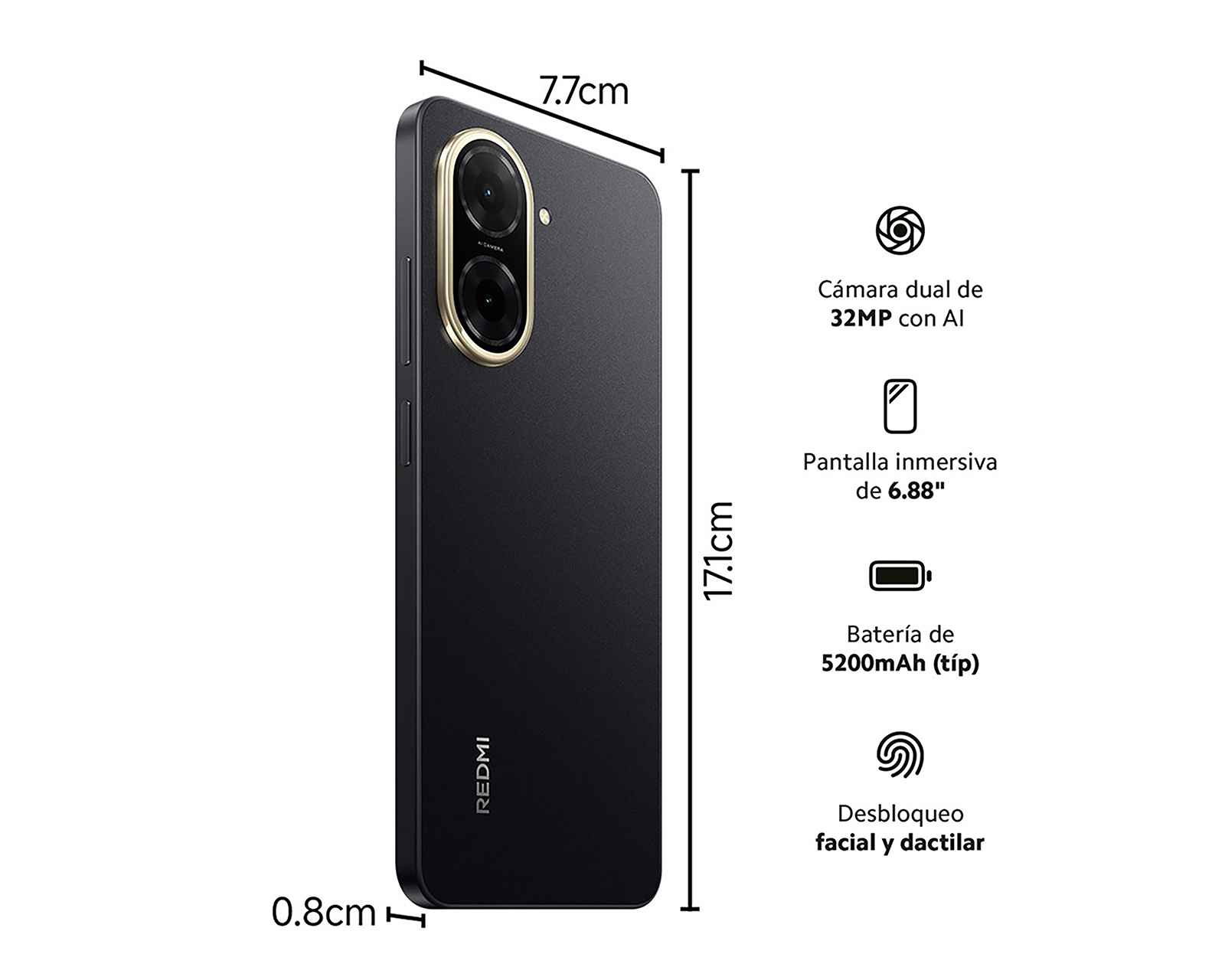 Foto 8 pulgar | Foto 7 | AT&T Xiaomi Redmi A5 64 GB Negro