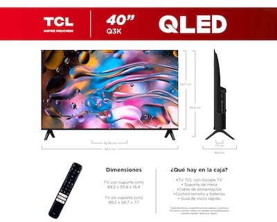 Foto 4 | Foto 4 | Pantalla Smart TV TCL QLED 40 Pulgadas HD 40Q3K