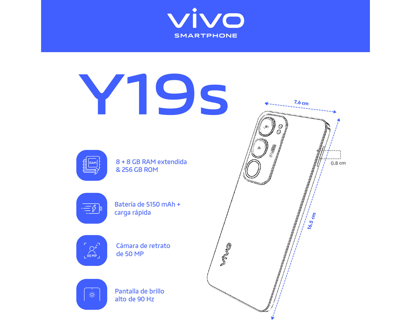 Foto 8 | Foto 8 | AT&T vivo Y19s 256 GB Plata