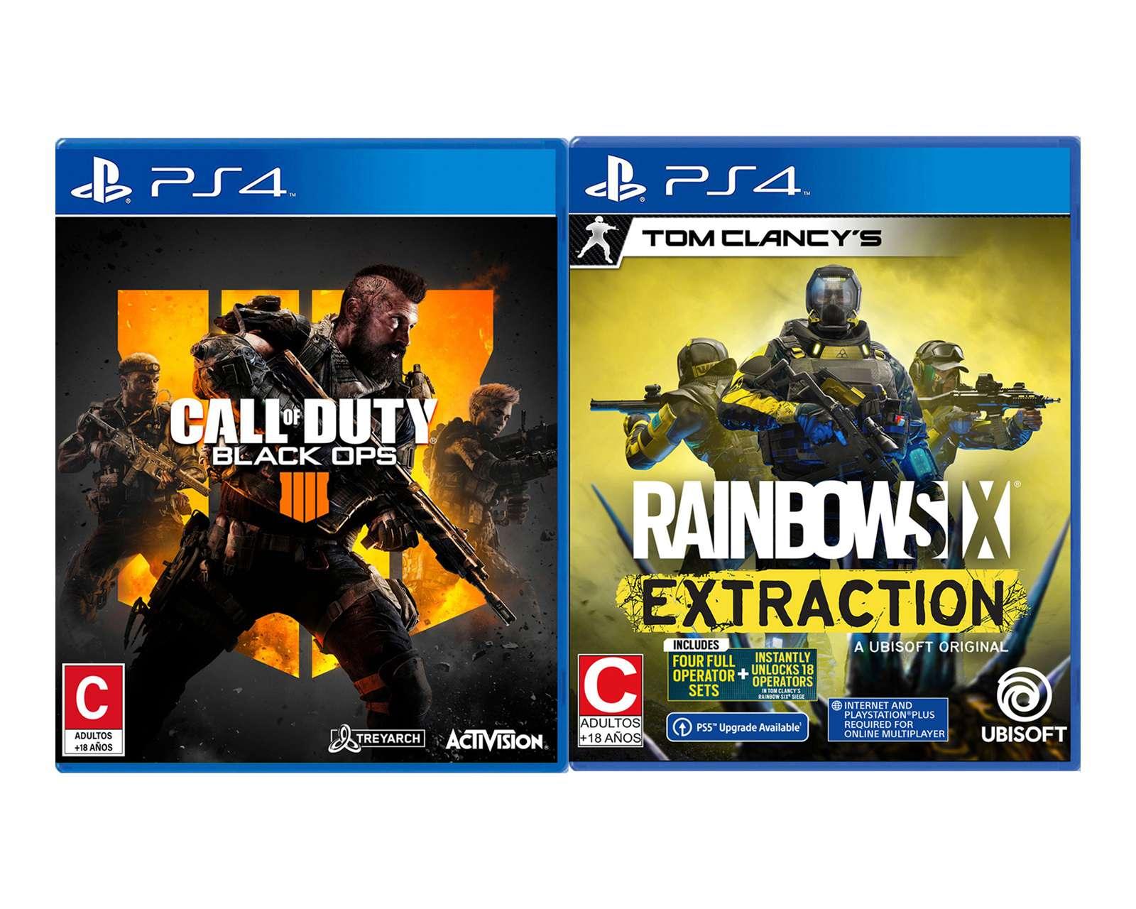 Foto 2 pulgar | Foto 1 | Call of Duty: Black Ops 4 y Ranbow Six: Extraction para PlayStation 4