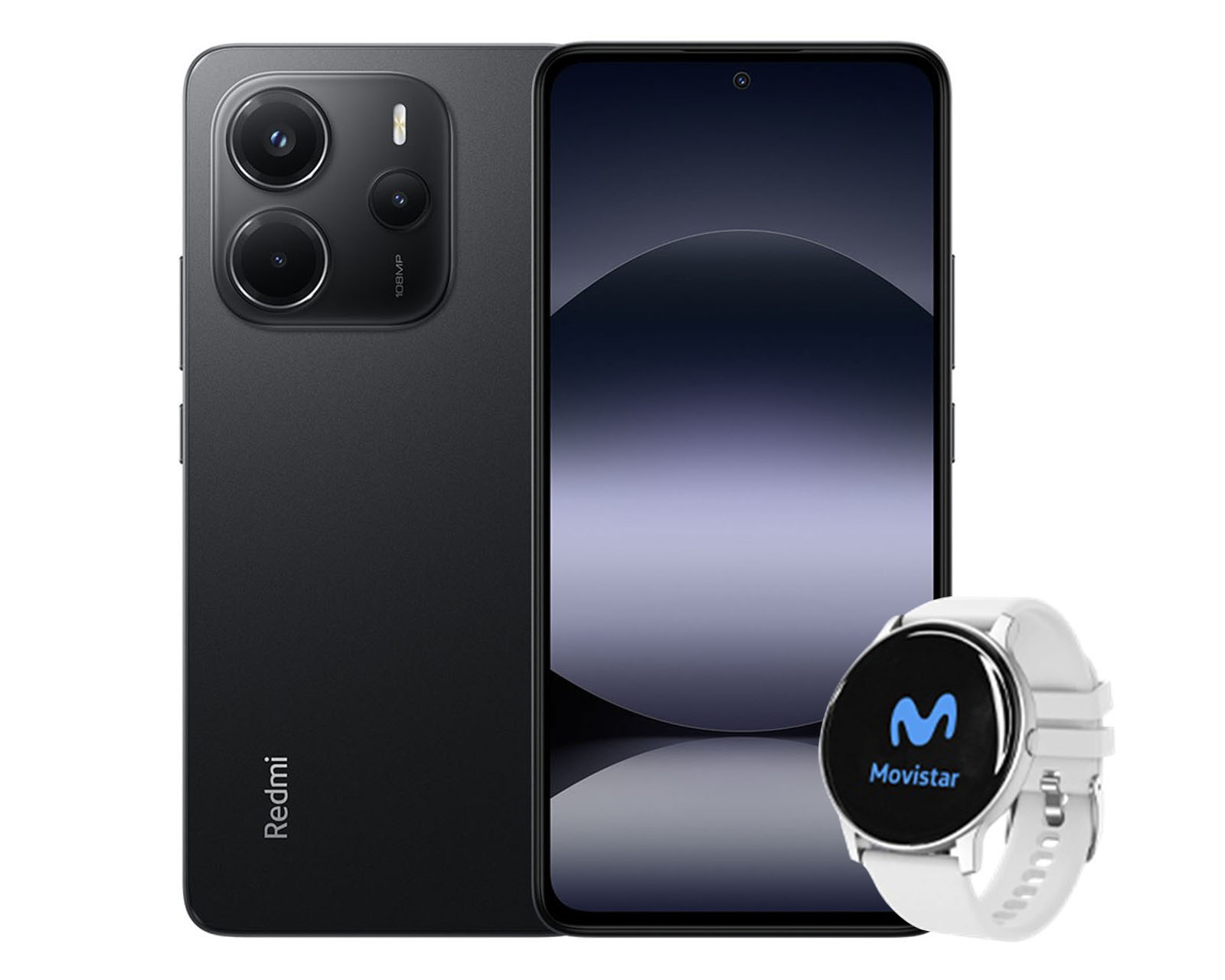 Foto 2 pulgar | Foto 1 | Movistar Xiaomi Redmi Note 14 256 GB Negro + Smartwatch
