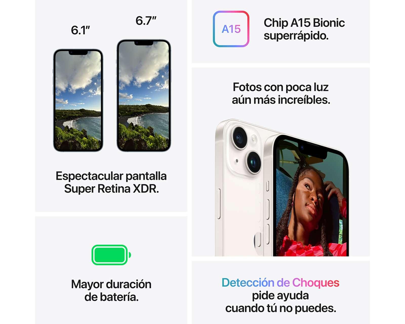 Foto 8 pulgar | Foto 7 | Telcel Apple iPhone 14 128 GB Medianoche
