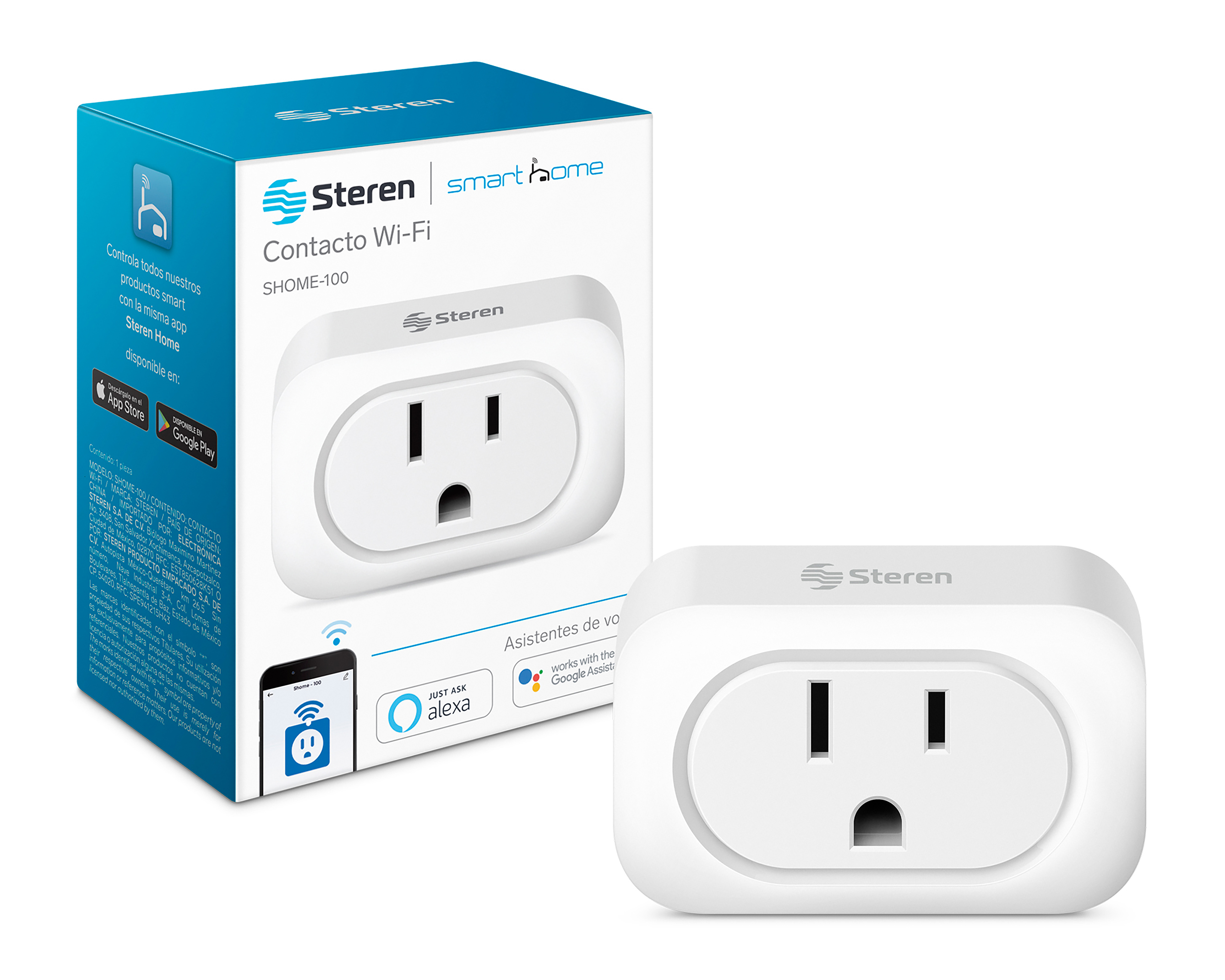 Foto 1 | Foto 1 | Contacto Inteligente Wifi Steren SHOME-100 Compatible con Alexa y Google Assistant
