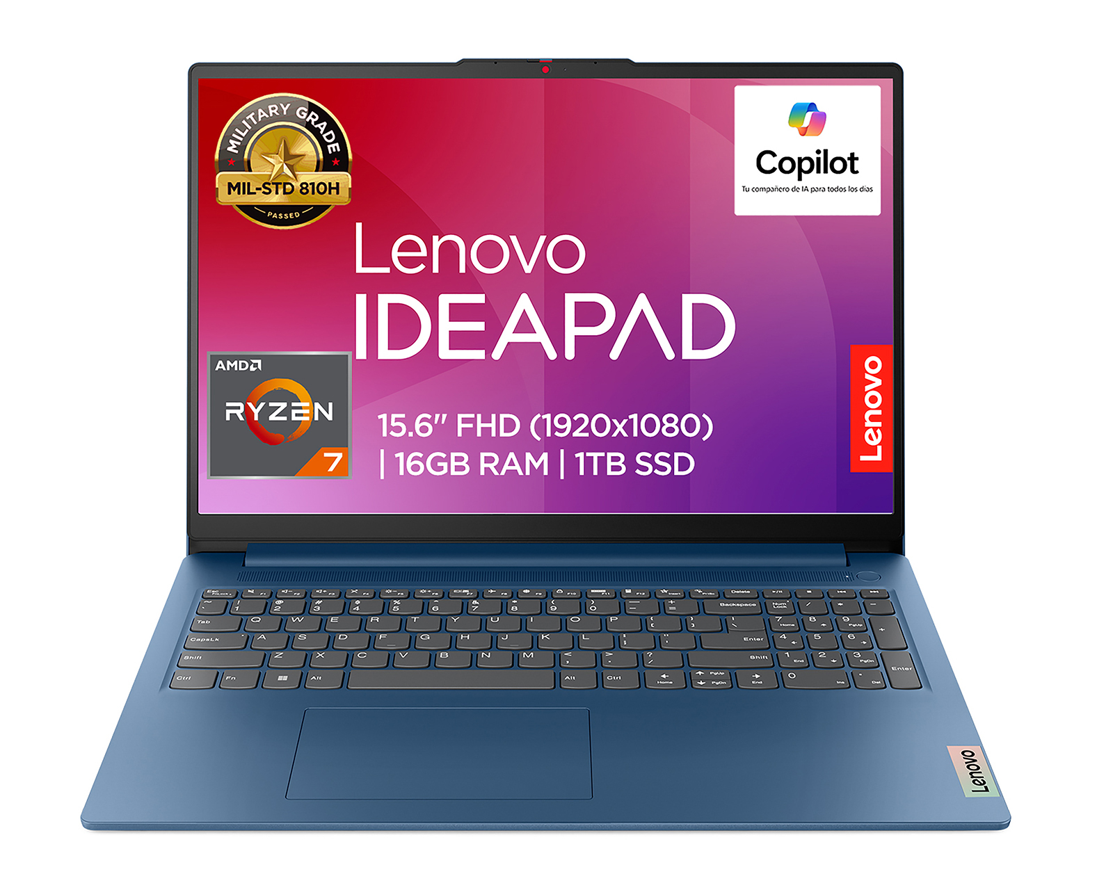 Laptop Lenovo IdeaPad Slim 3 15ABR8 15.6 Pulgadas Windows 11 AMD Ryzen 7 16 GB RAM 1 TB SSD Azul